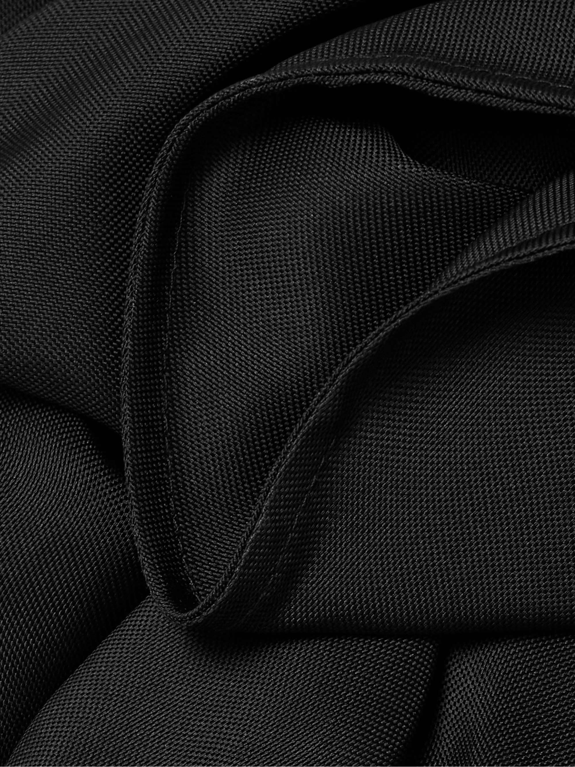 Strapless cropped appliquéd pleated silk-twill top view