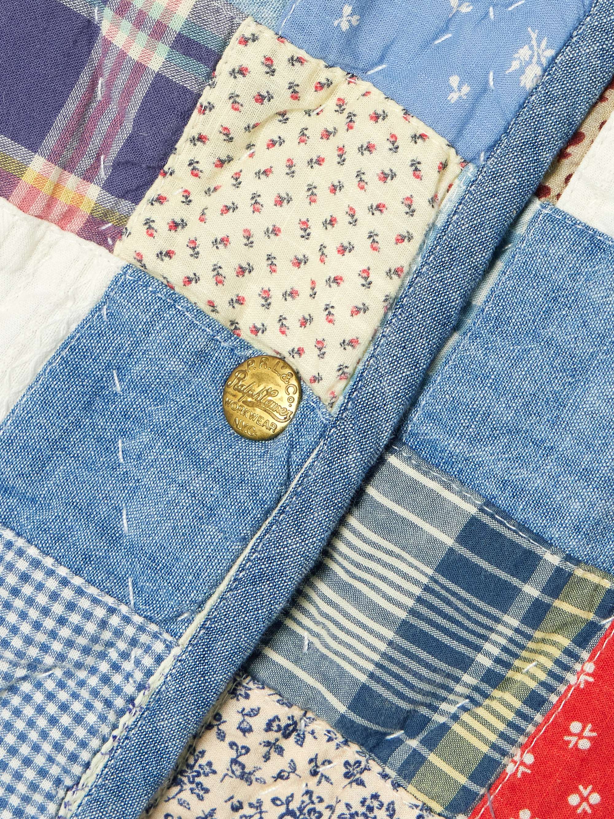 Patchwork quilted printed cotton jacket view