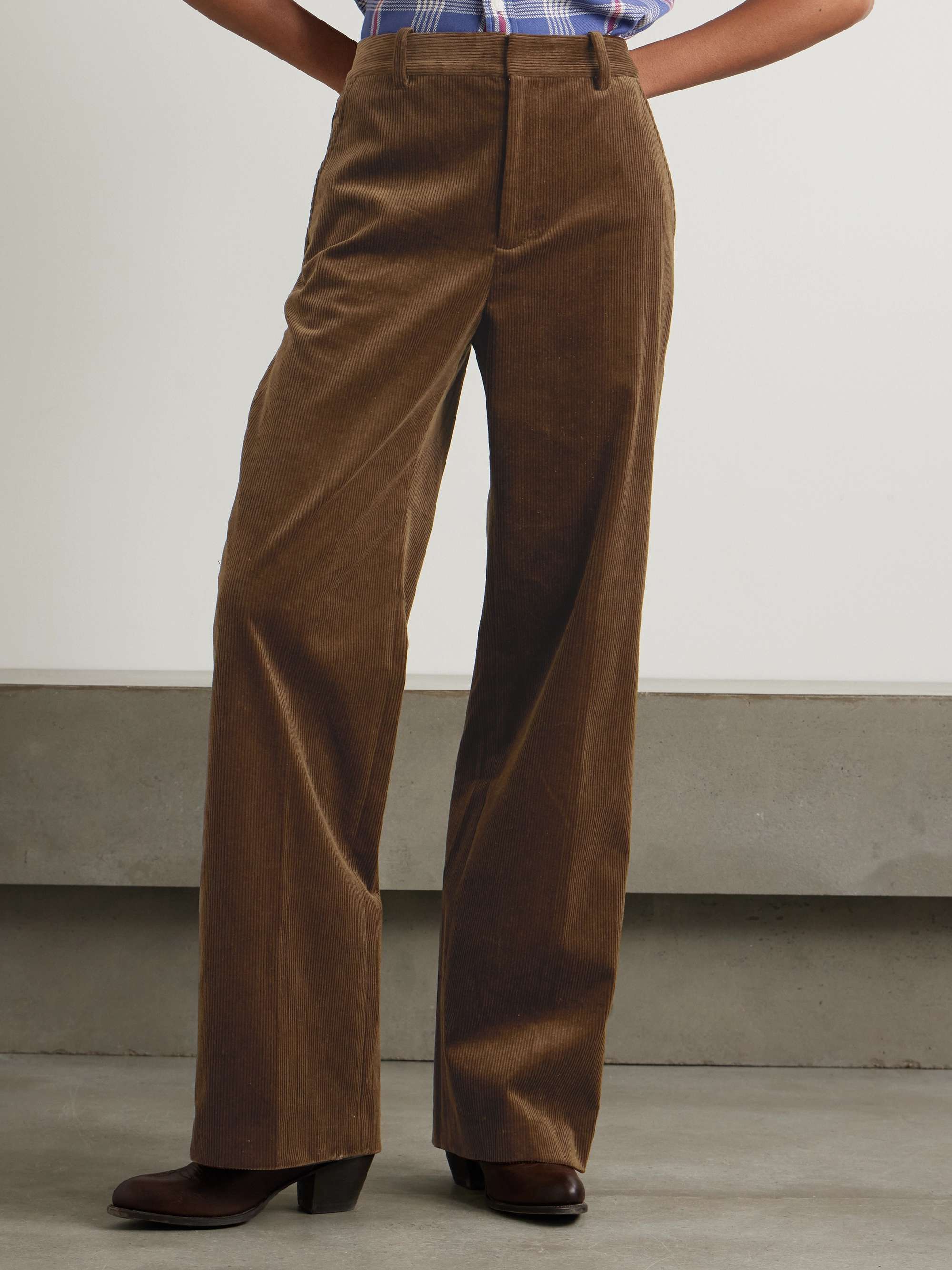 Cotton-blend corduroy pants view