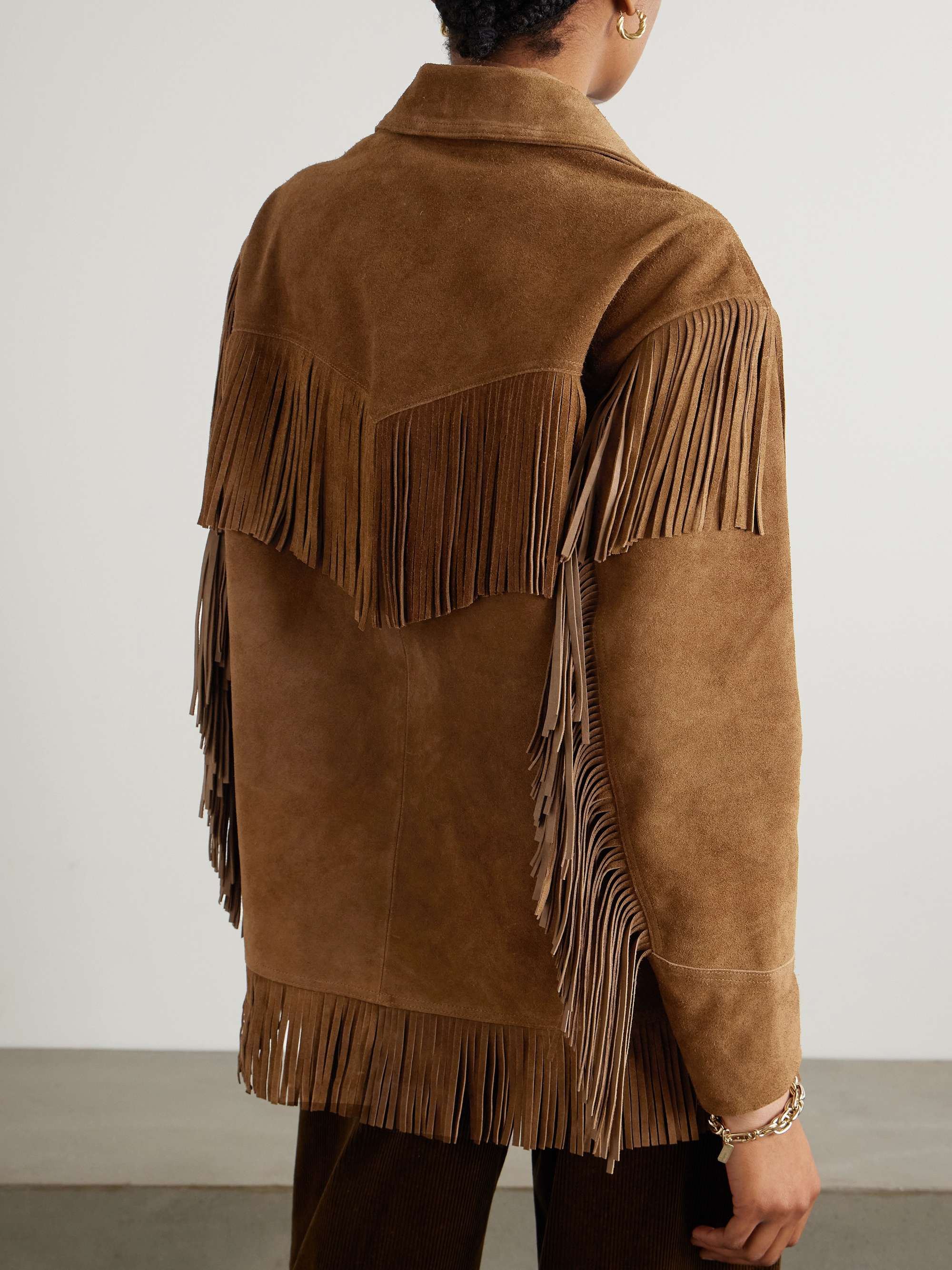 Fringed suede jacket view