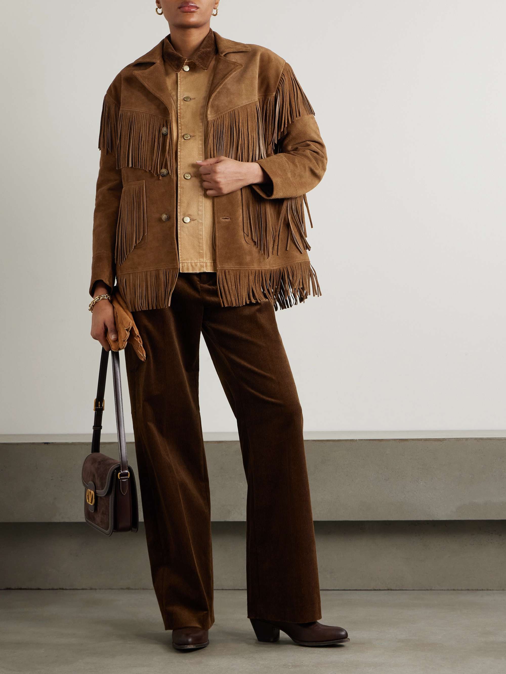 Fringed suede jacket view
