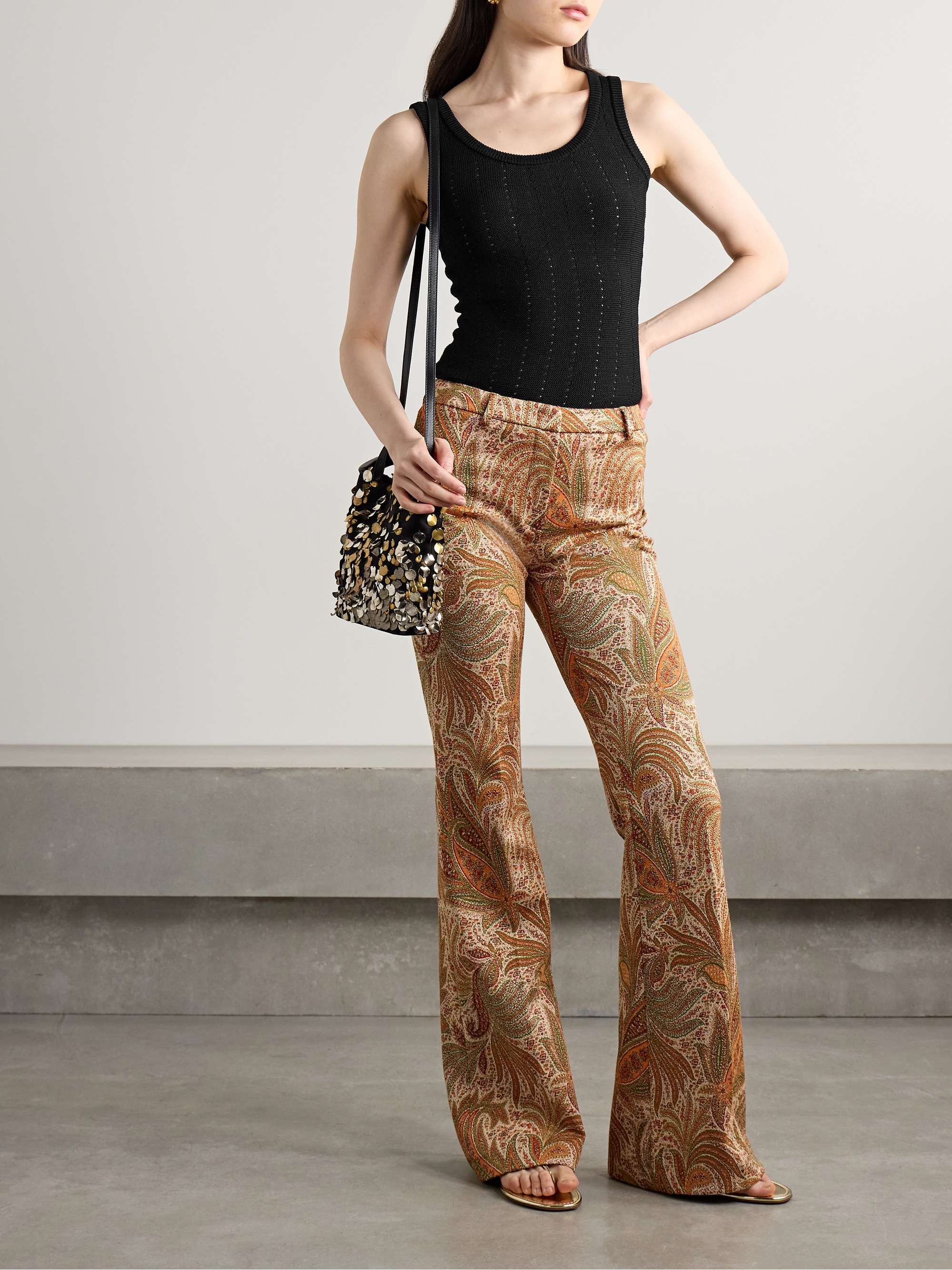 Pointelle-knit silk-blend tank view