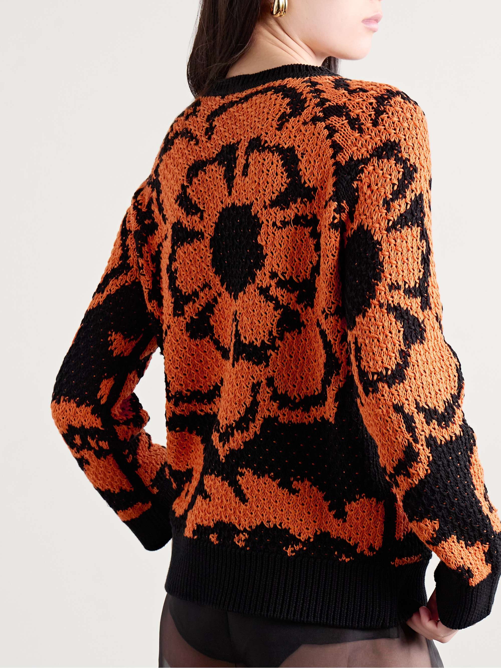 Cotton-jacquard sweater view