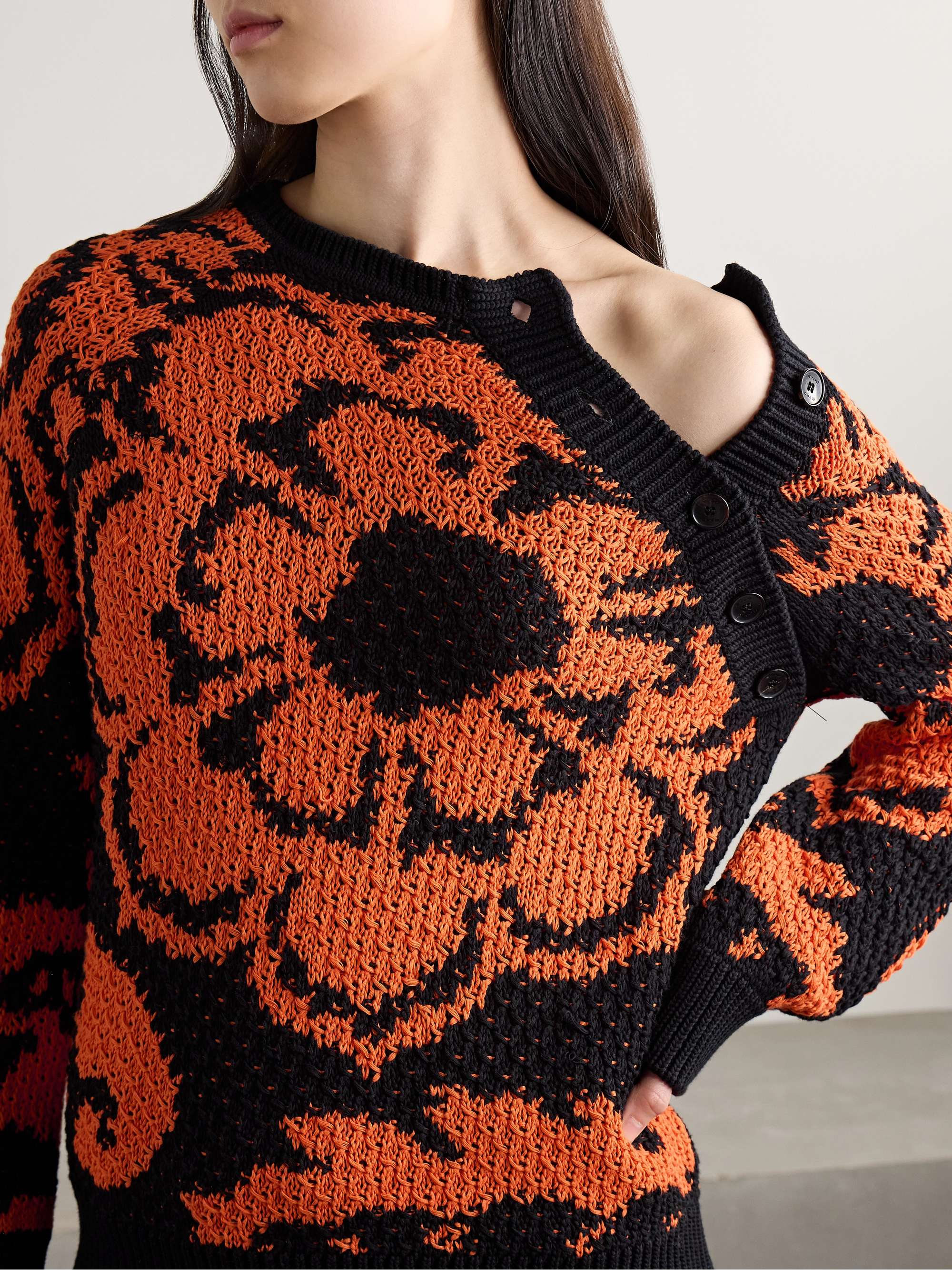 Cotton-jacquard sweater view