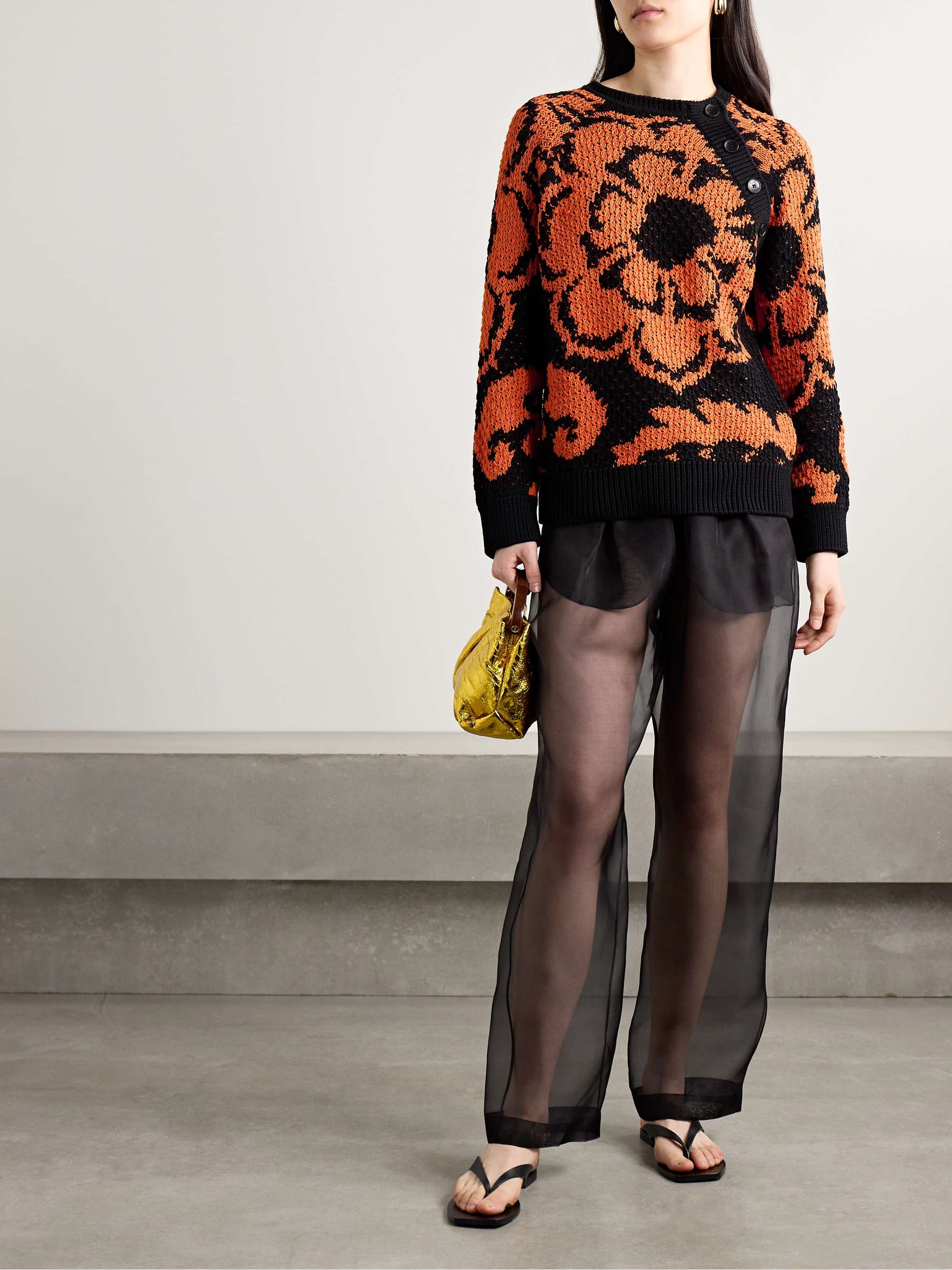 Cotton-jacquard sweater view