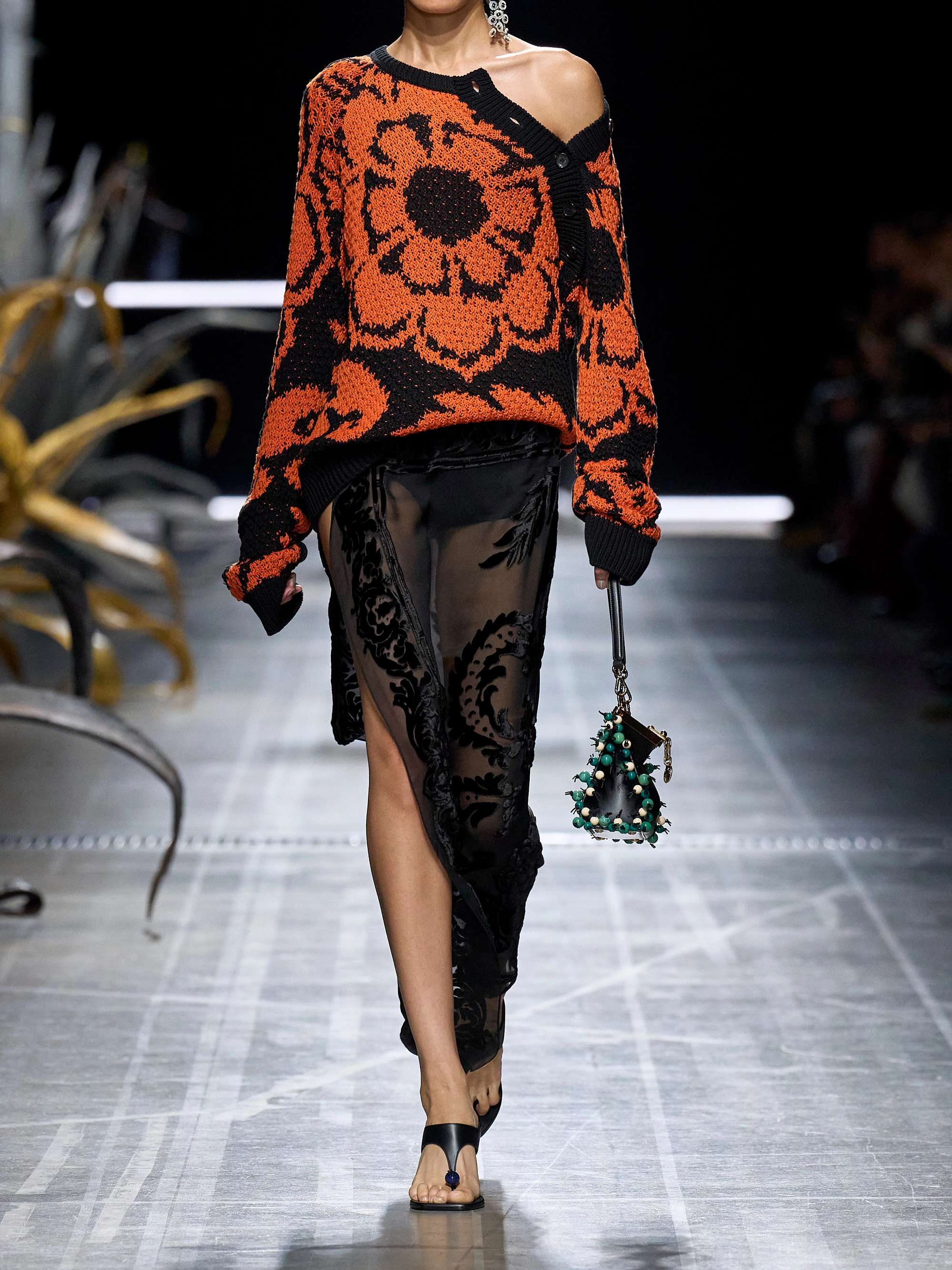 Cotton-jacquard sweater view