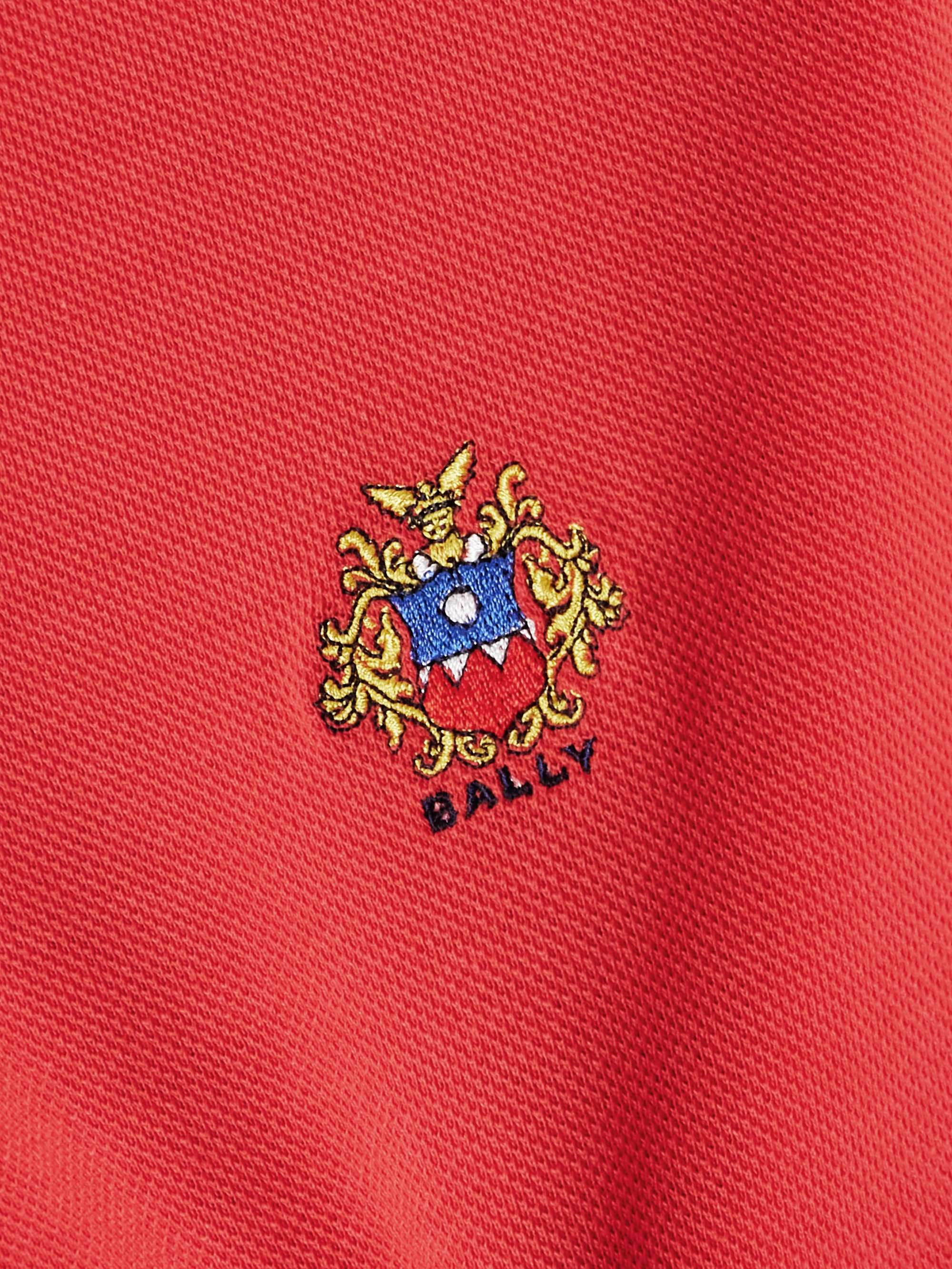 Embroidered cotton-piqué polo shirt view