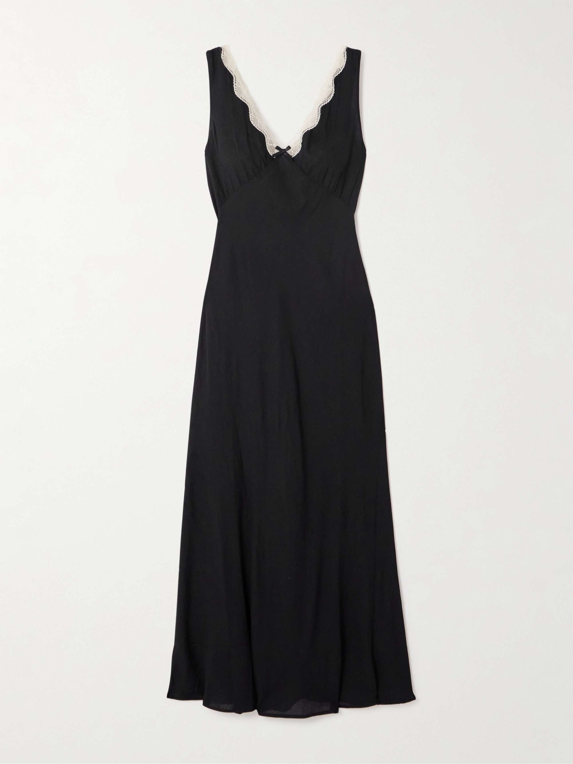 Sandrine lace-trimmed voile midi dress view