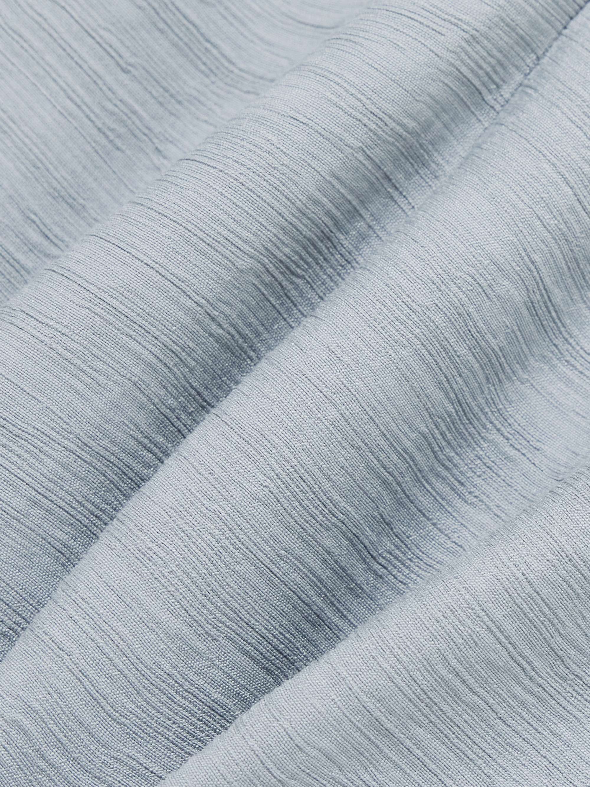 Draped textured woven top view