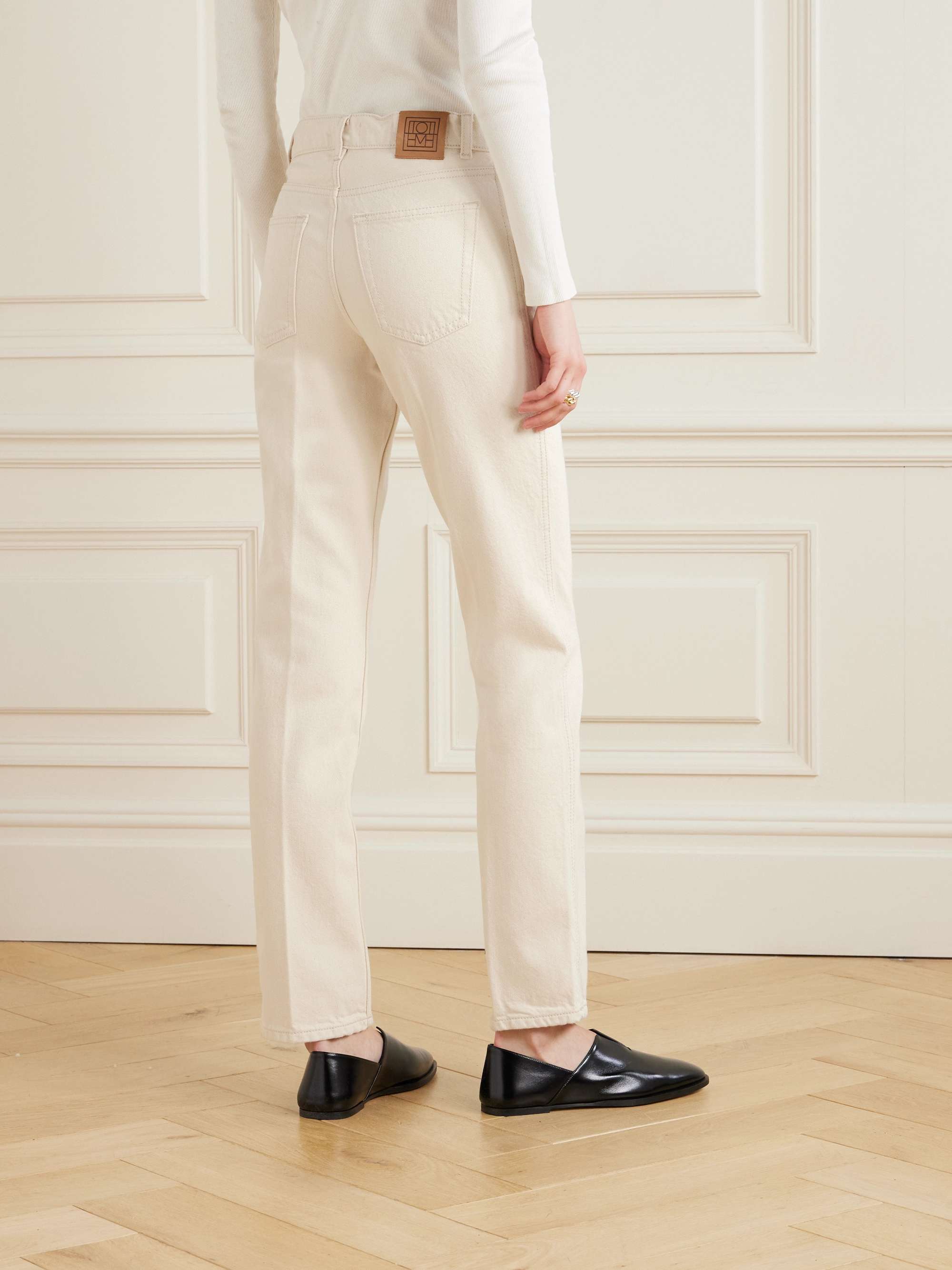 Organic low-rise slim-leg jeans view