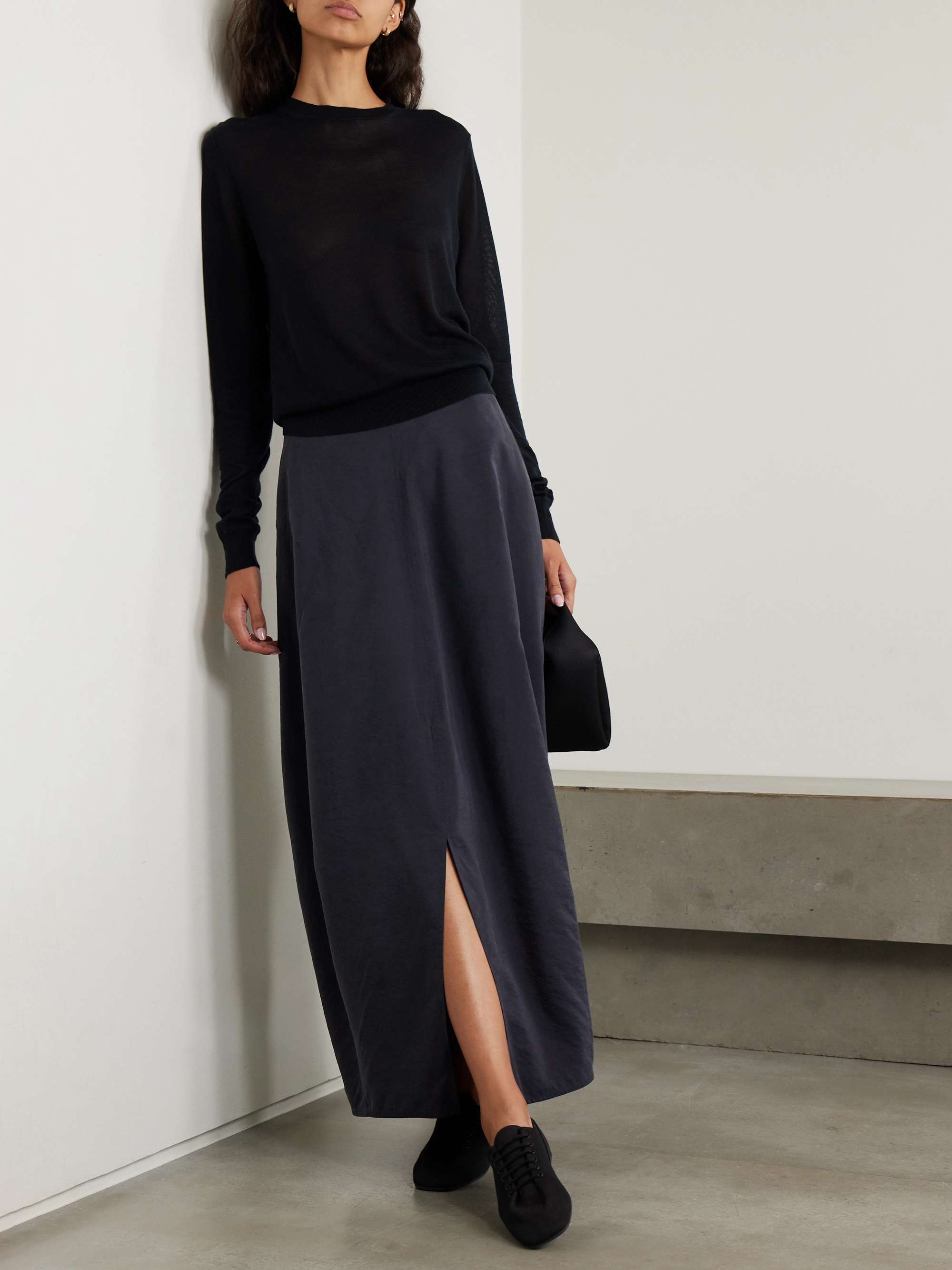 Knitted silk-blend sweater view