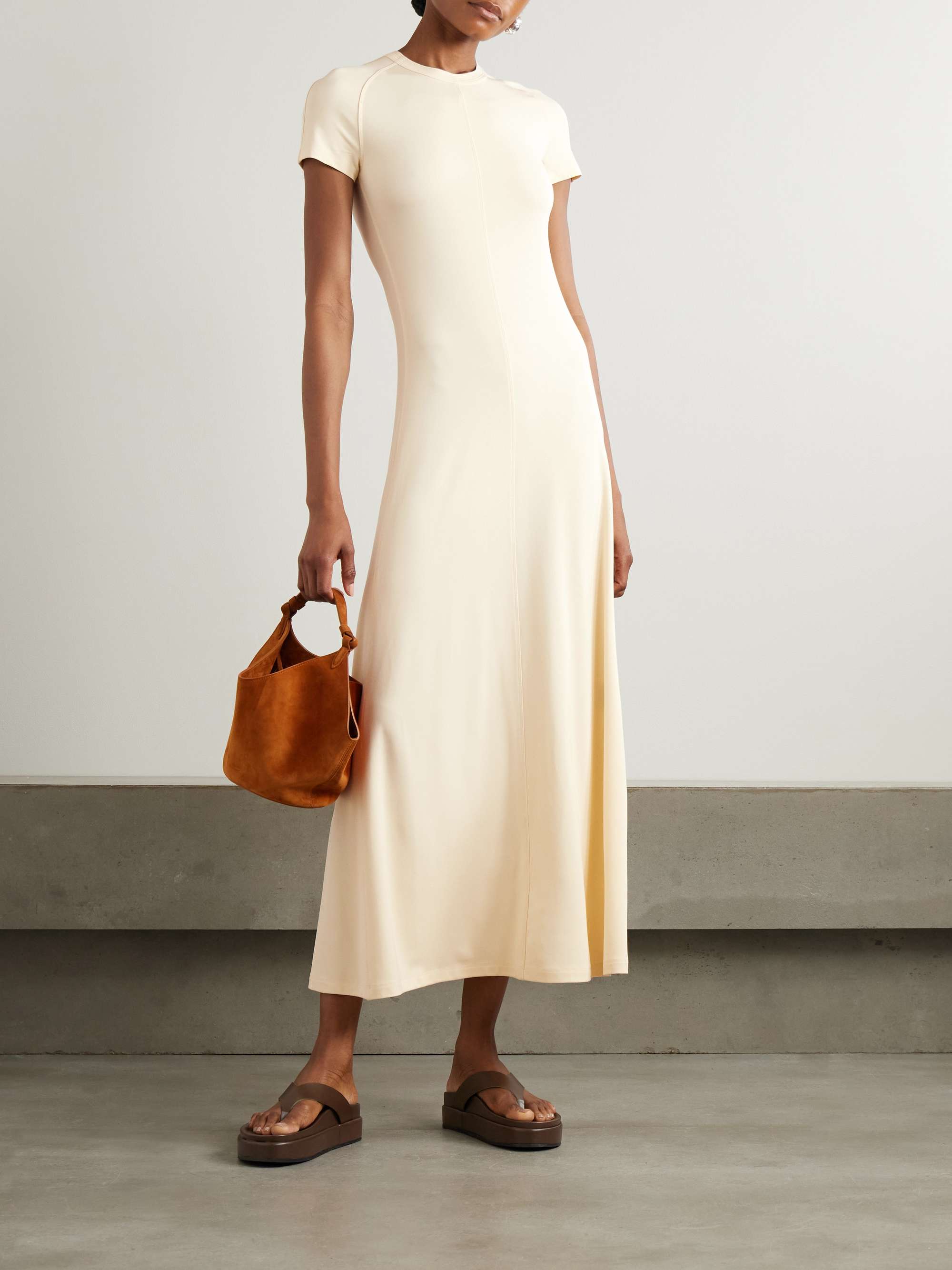 Stretch-jersey maxi dress view