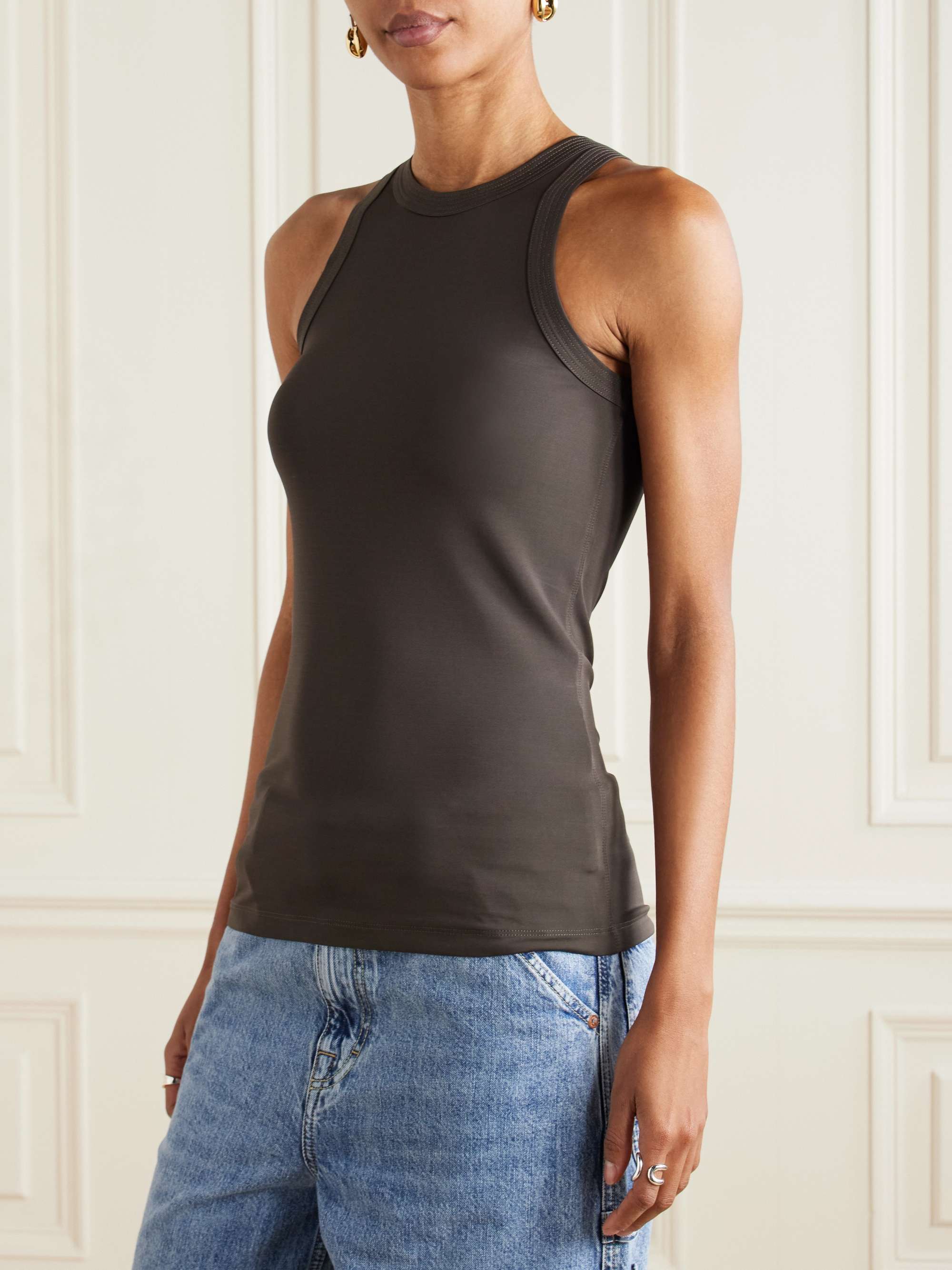 Stretch-jersey tank view