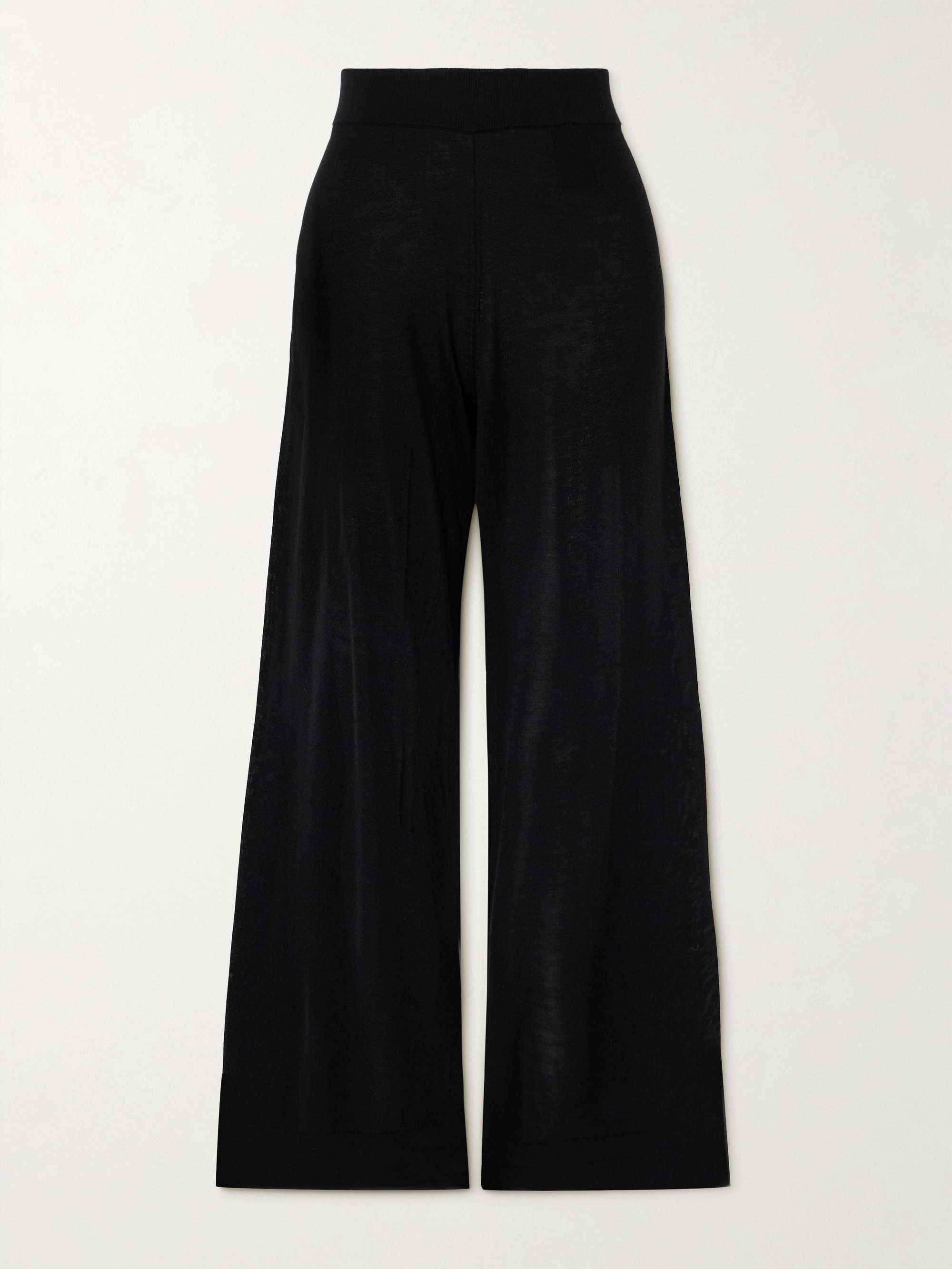 Knitted wide-leg pants view