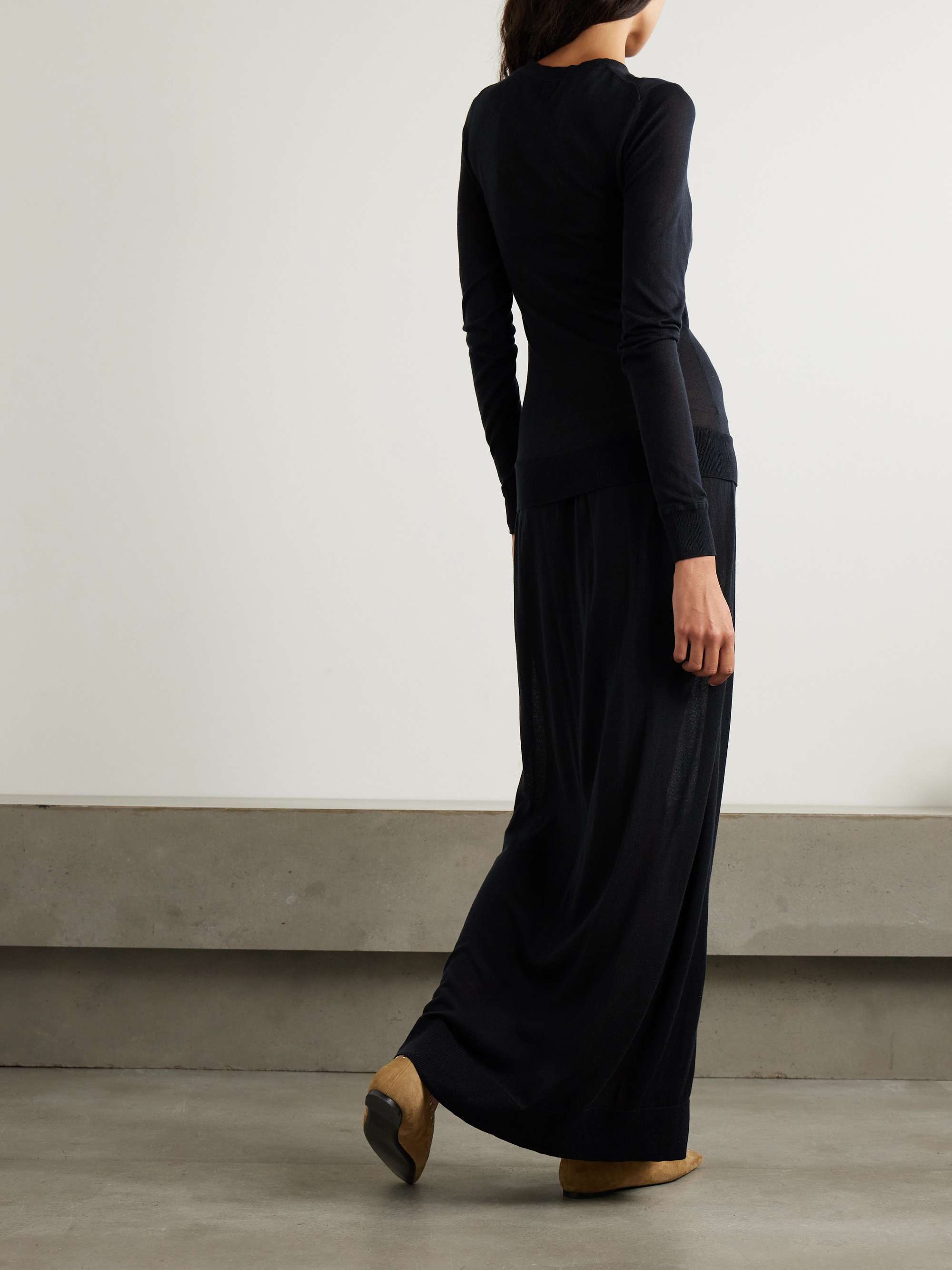 Silk-blend maxi dress view