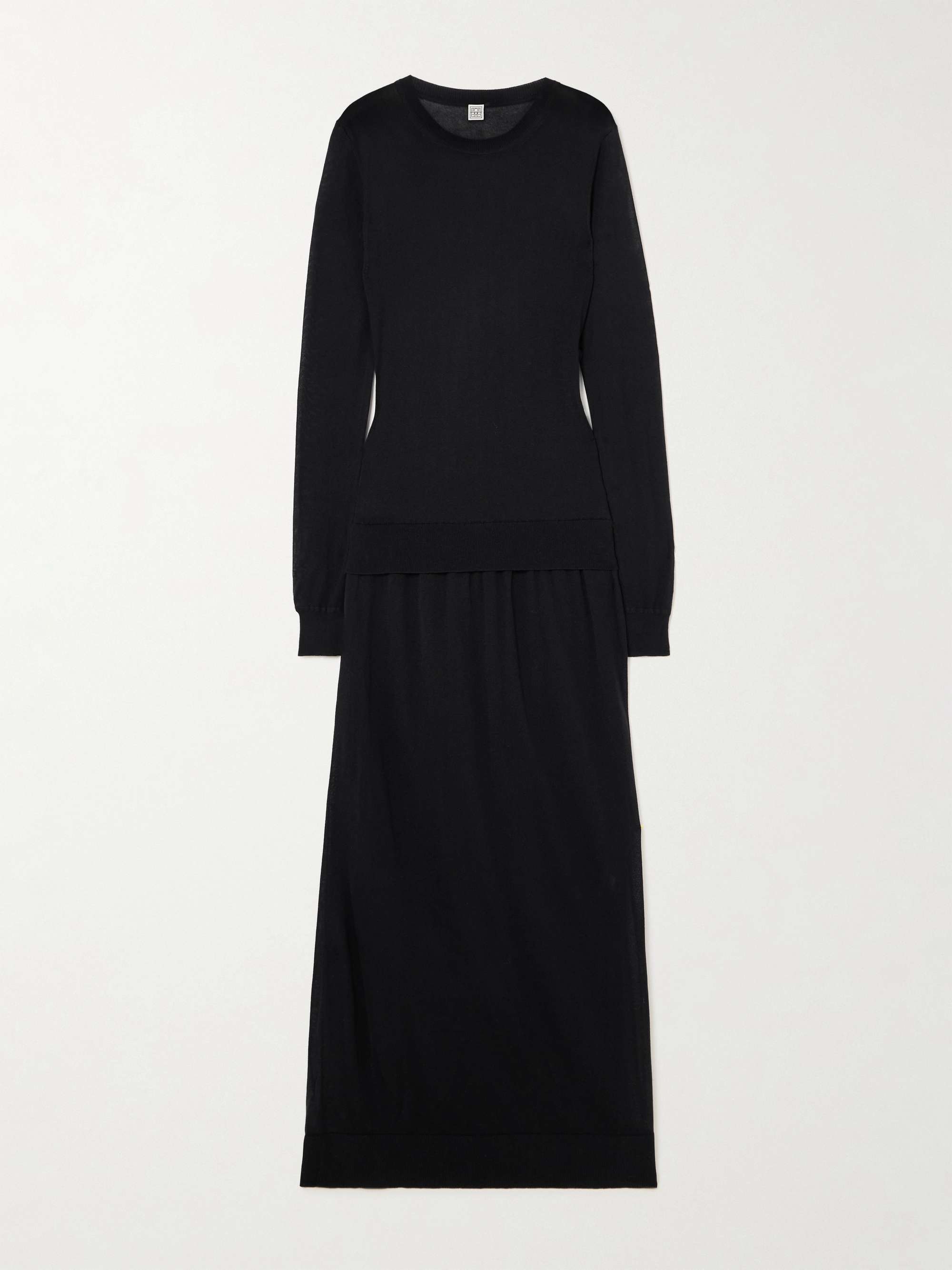 Silk-blend maxi dress view