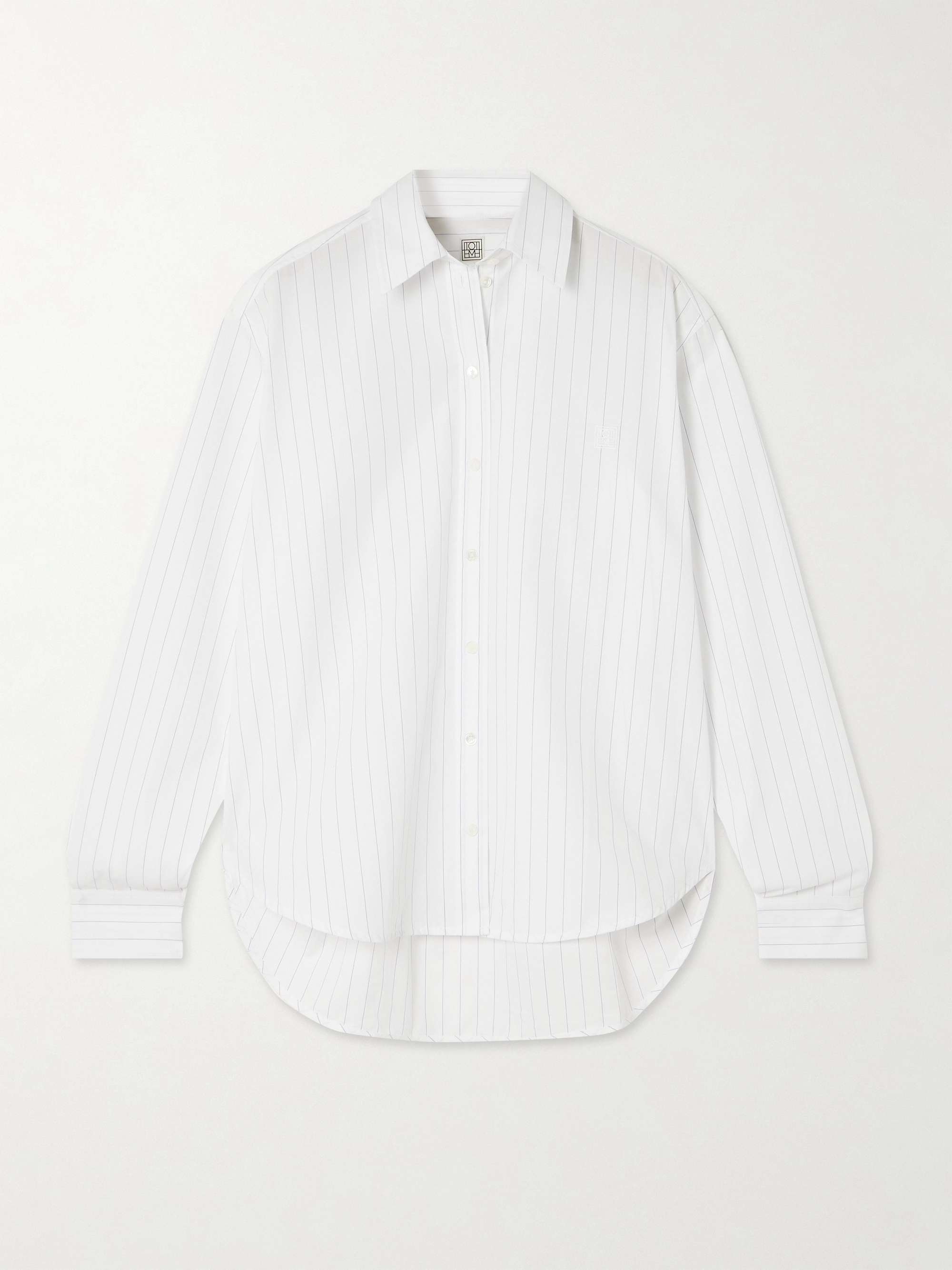 Striped organic cotton-poplin shirt view