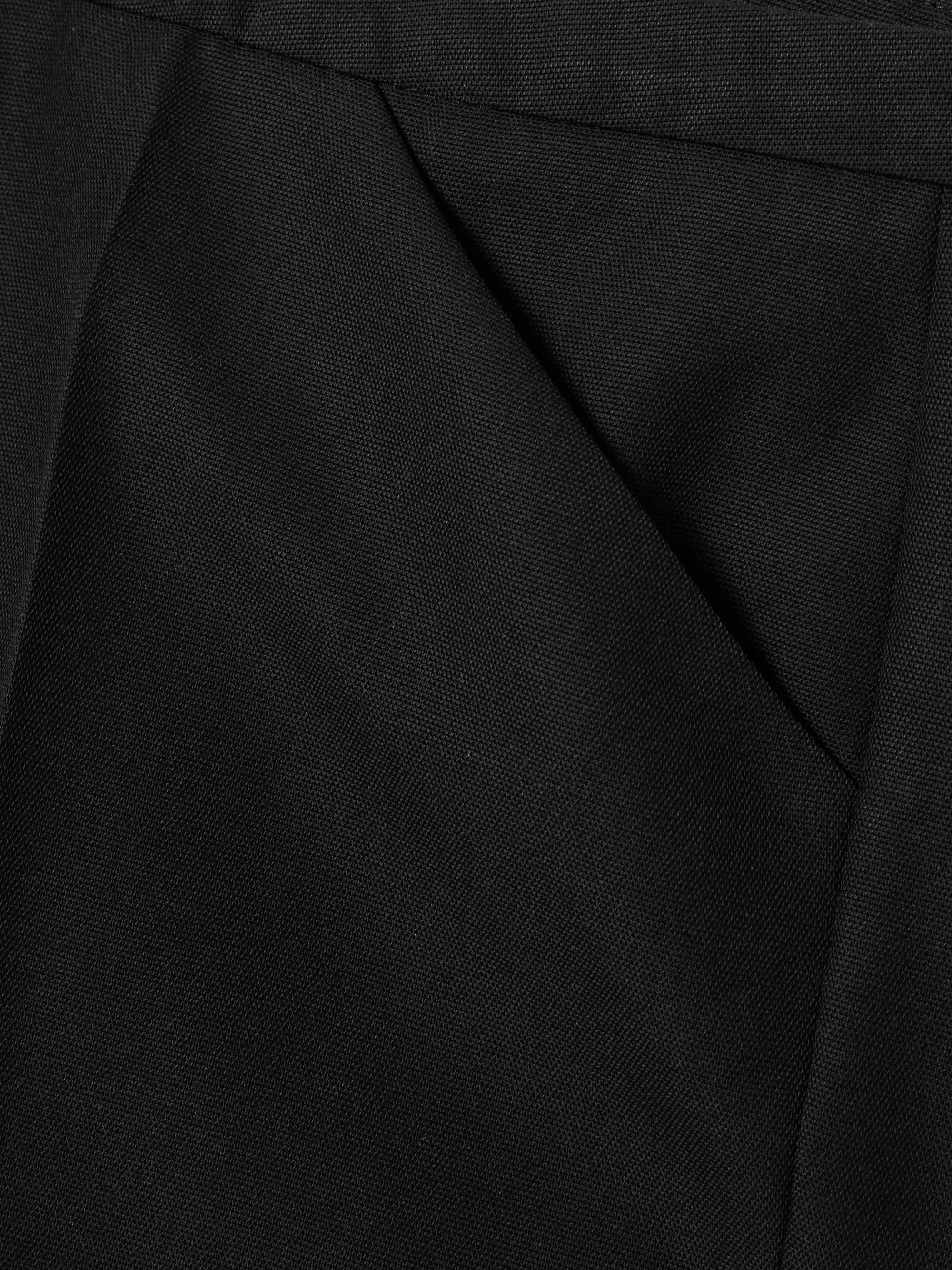 Cropped pleated grain de poudre straight-leg pants view