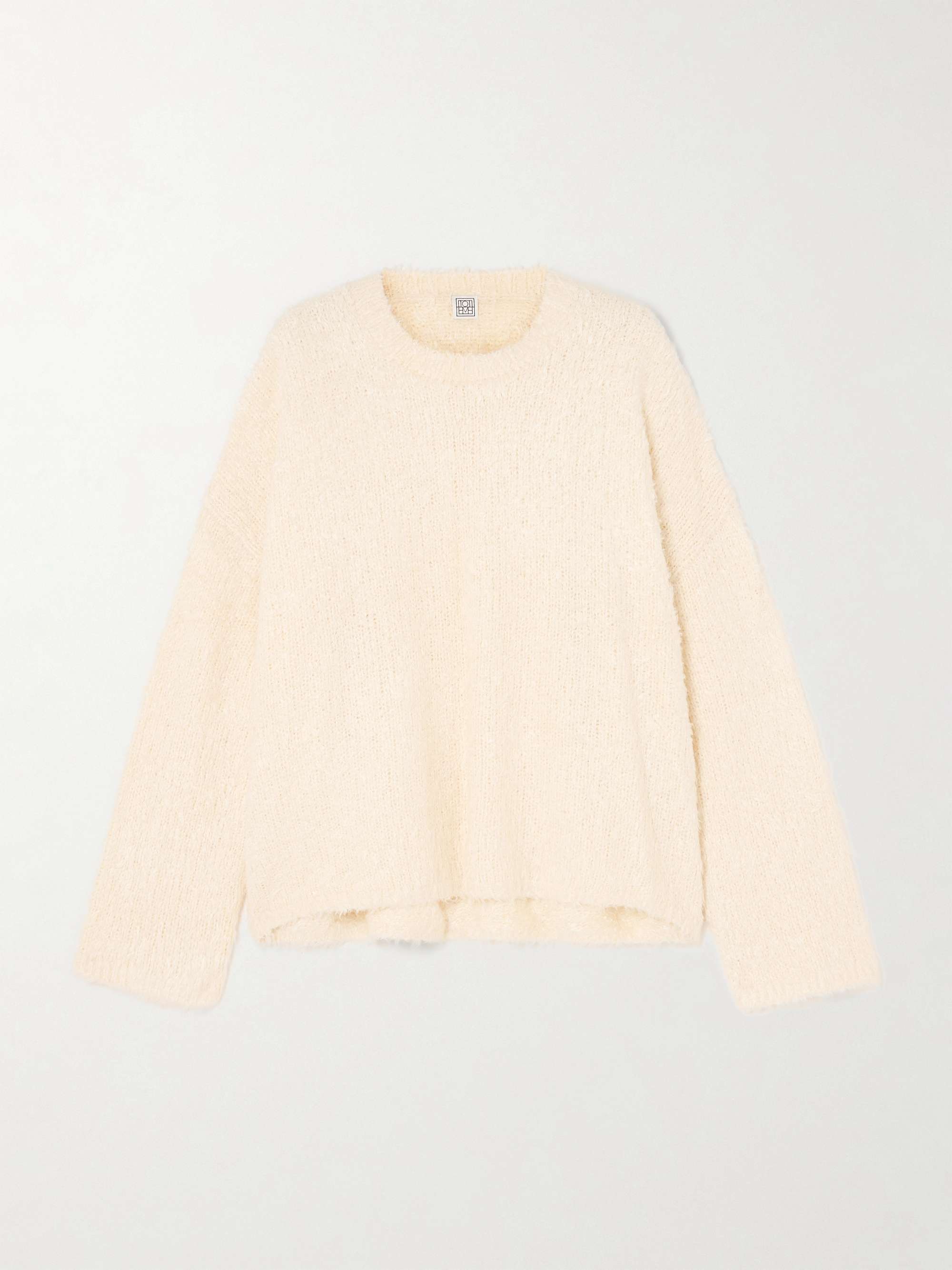 Silk-bouclé sweater view