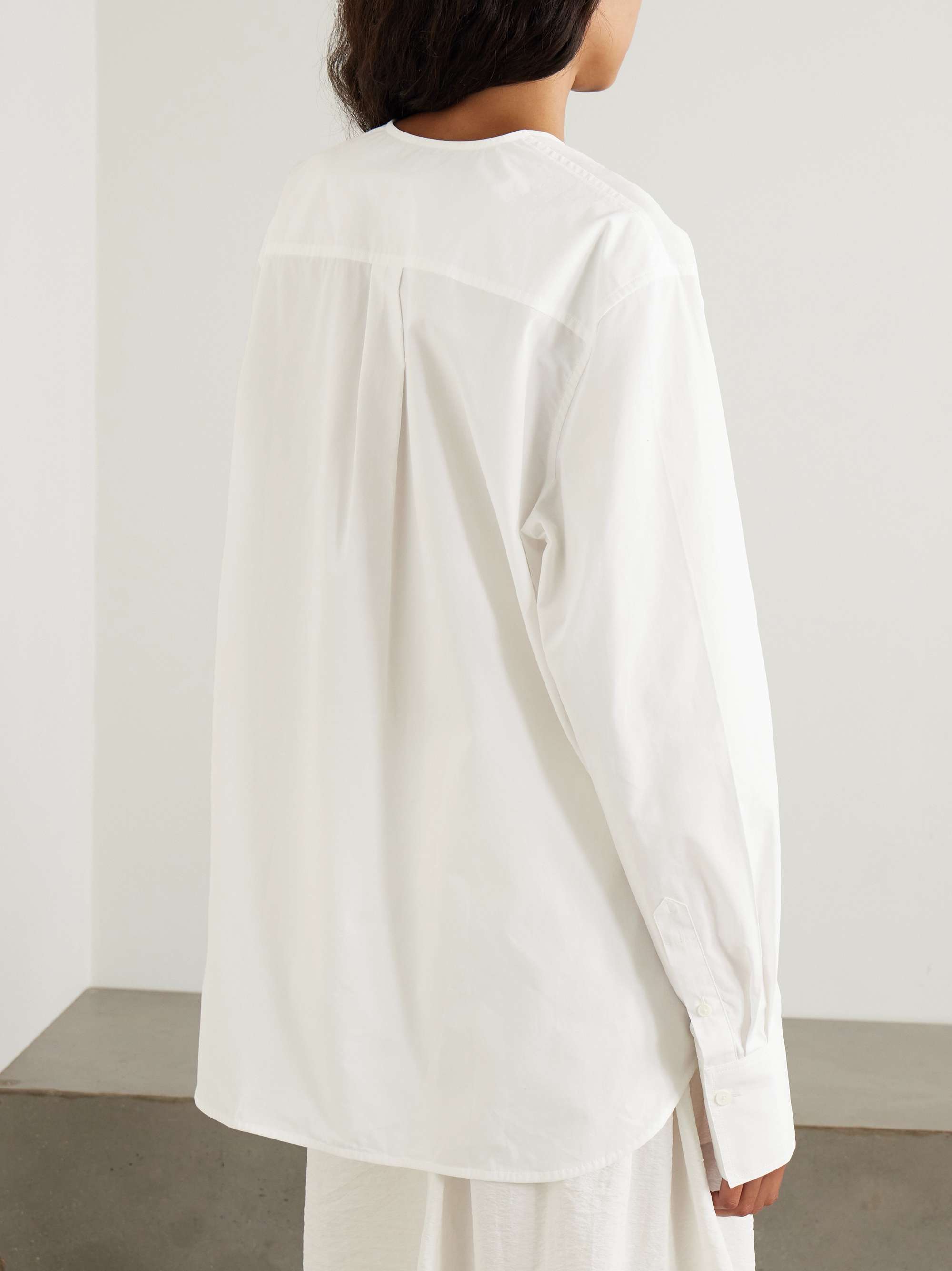 Oversized organic cotton-poplin shirt view