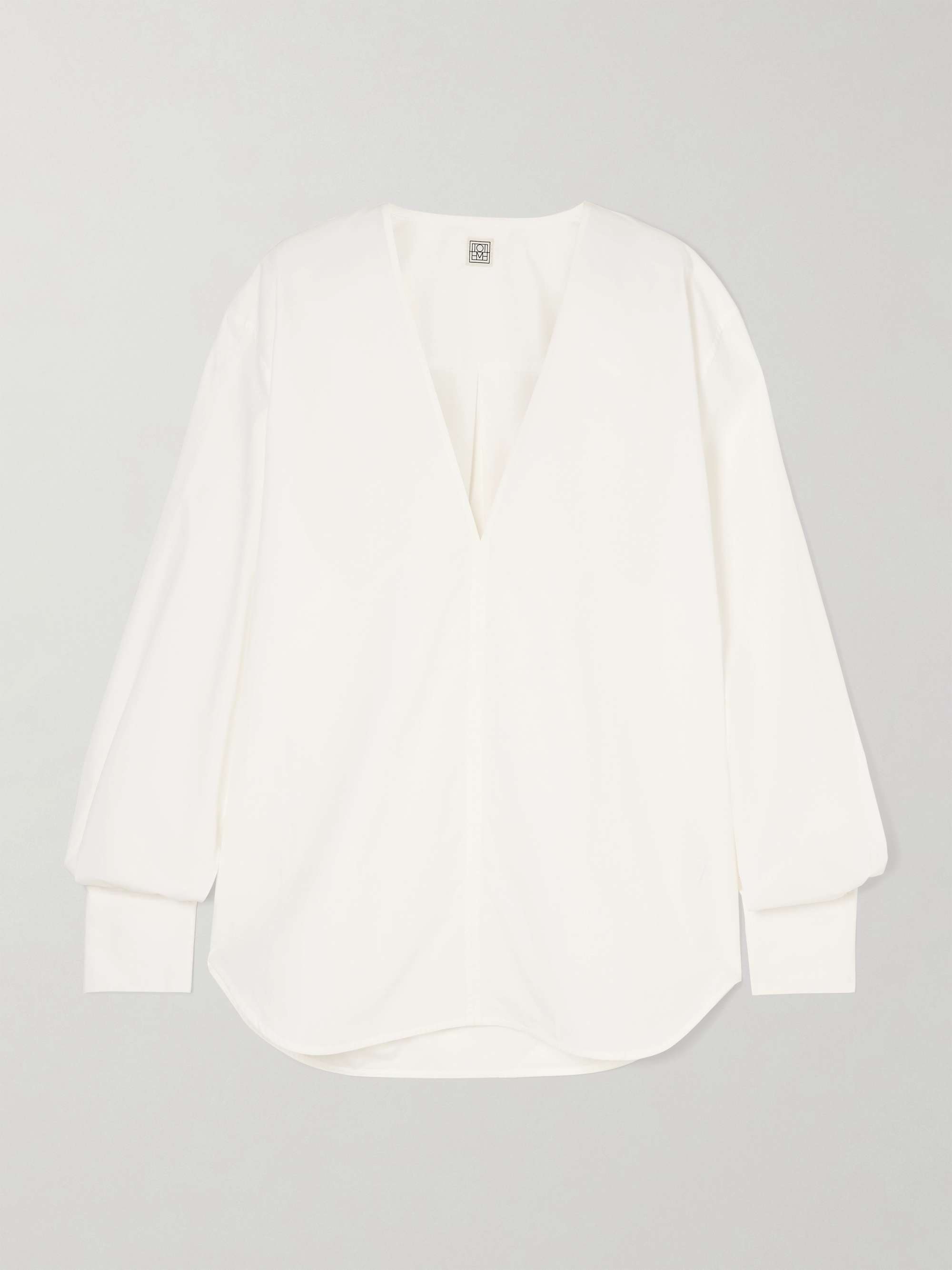 Oversized organic cotton-poplin shirt view