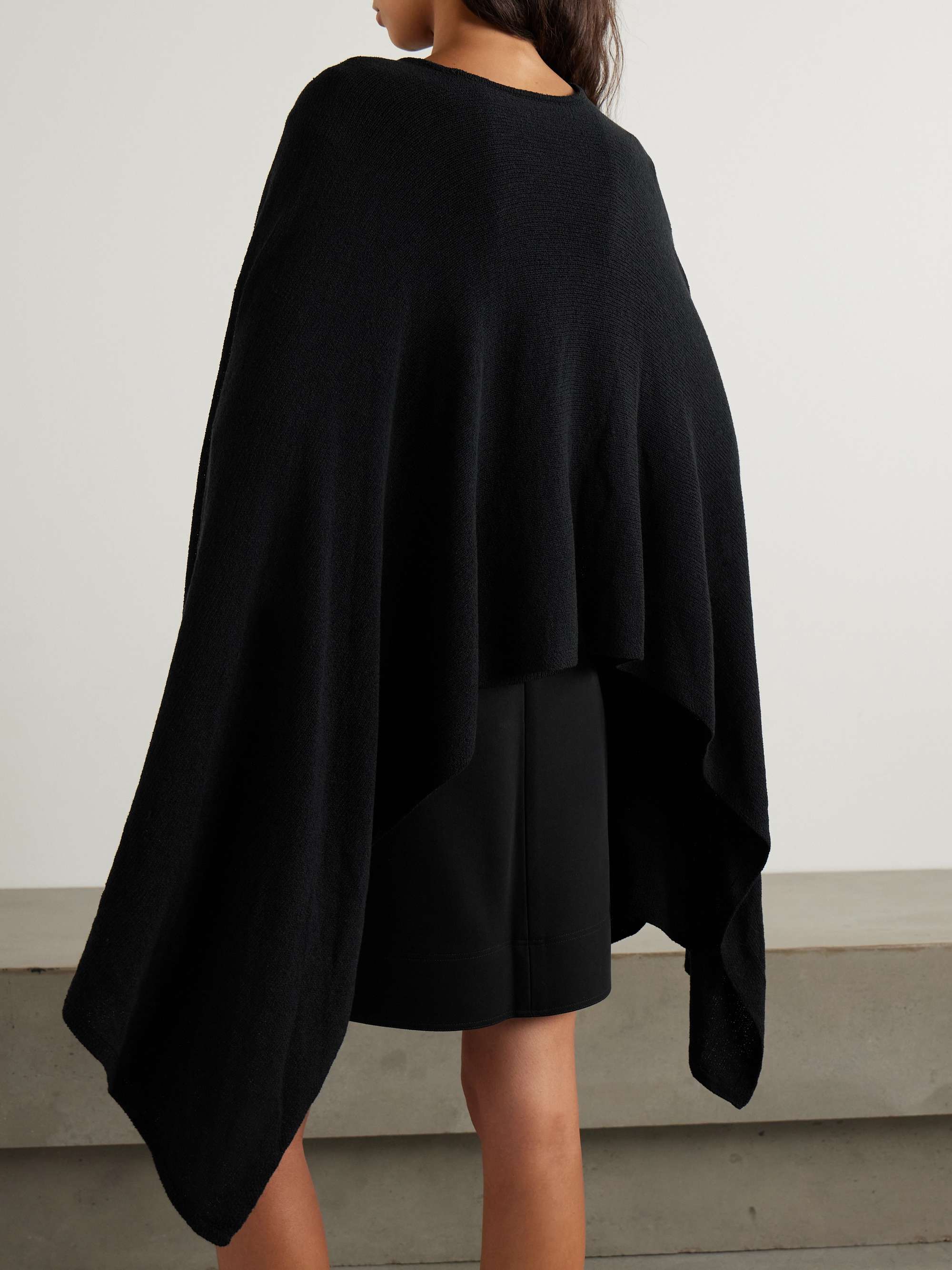 Cape-effect silk sweater view