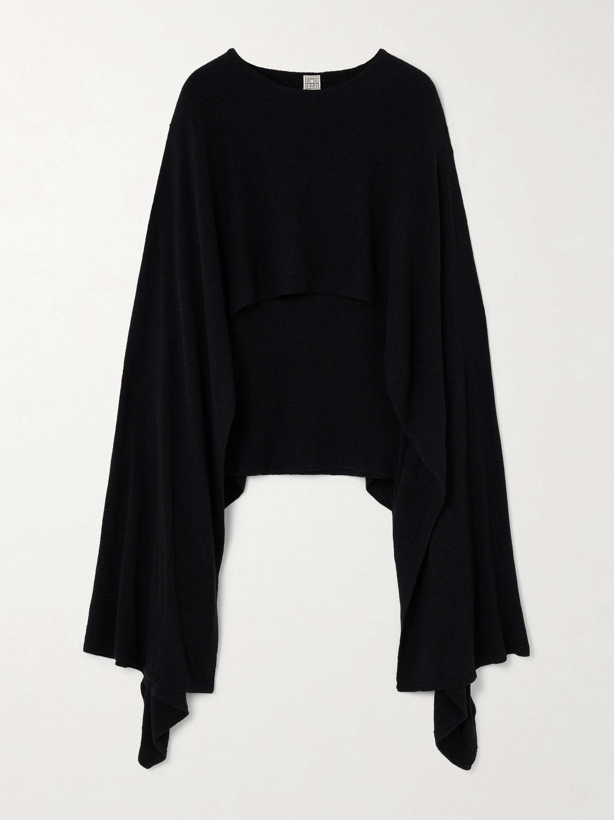 Cape-effect silk sweater view