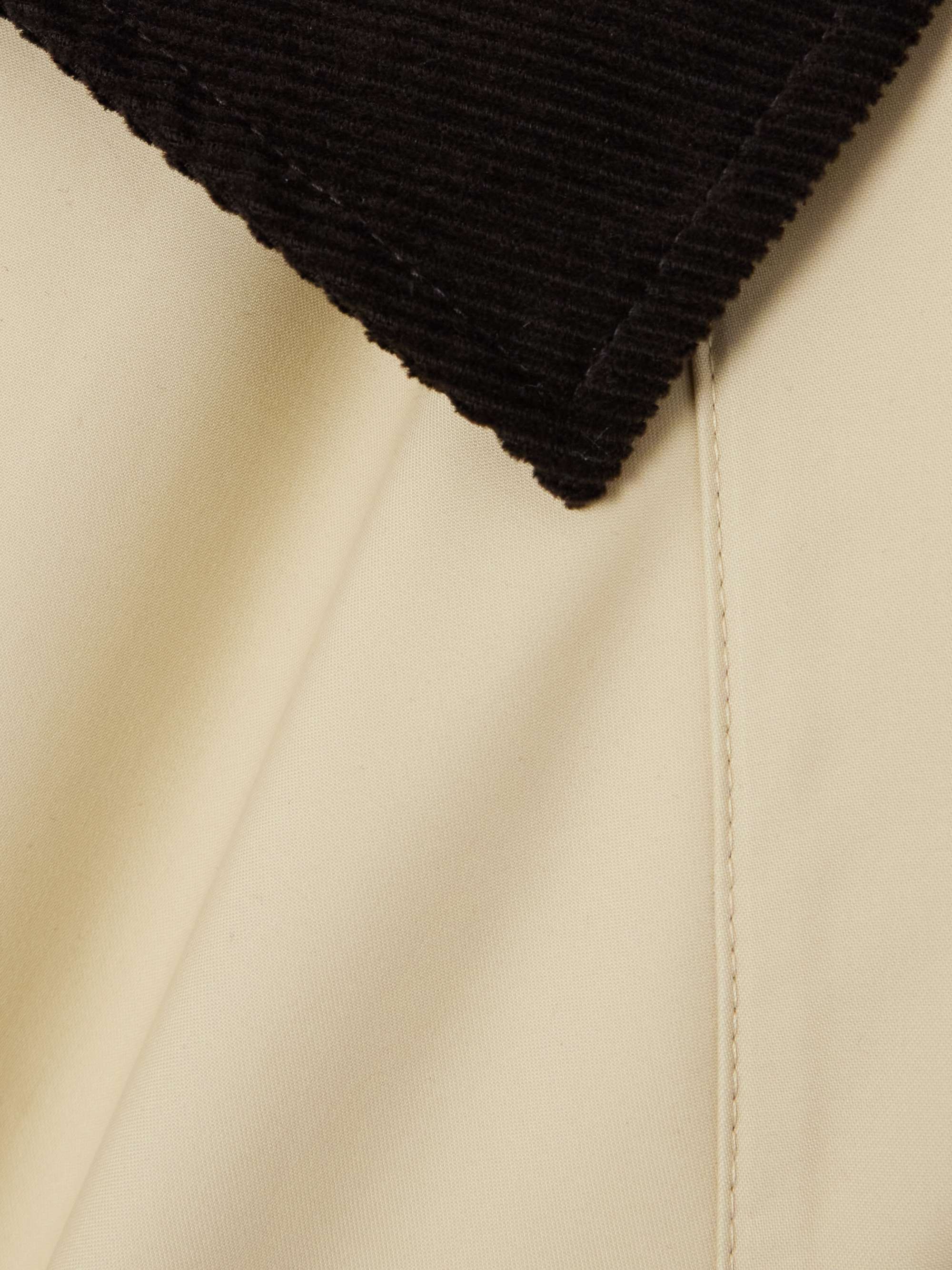 Corduroy-trimmed coated-canvas jacket view