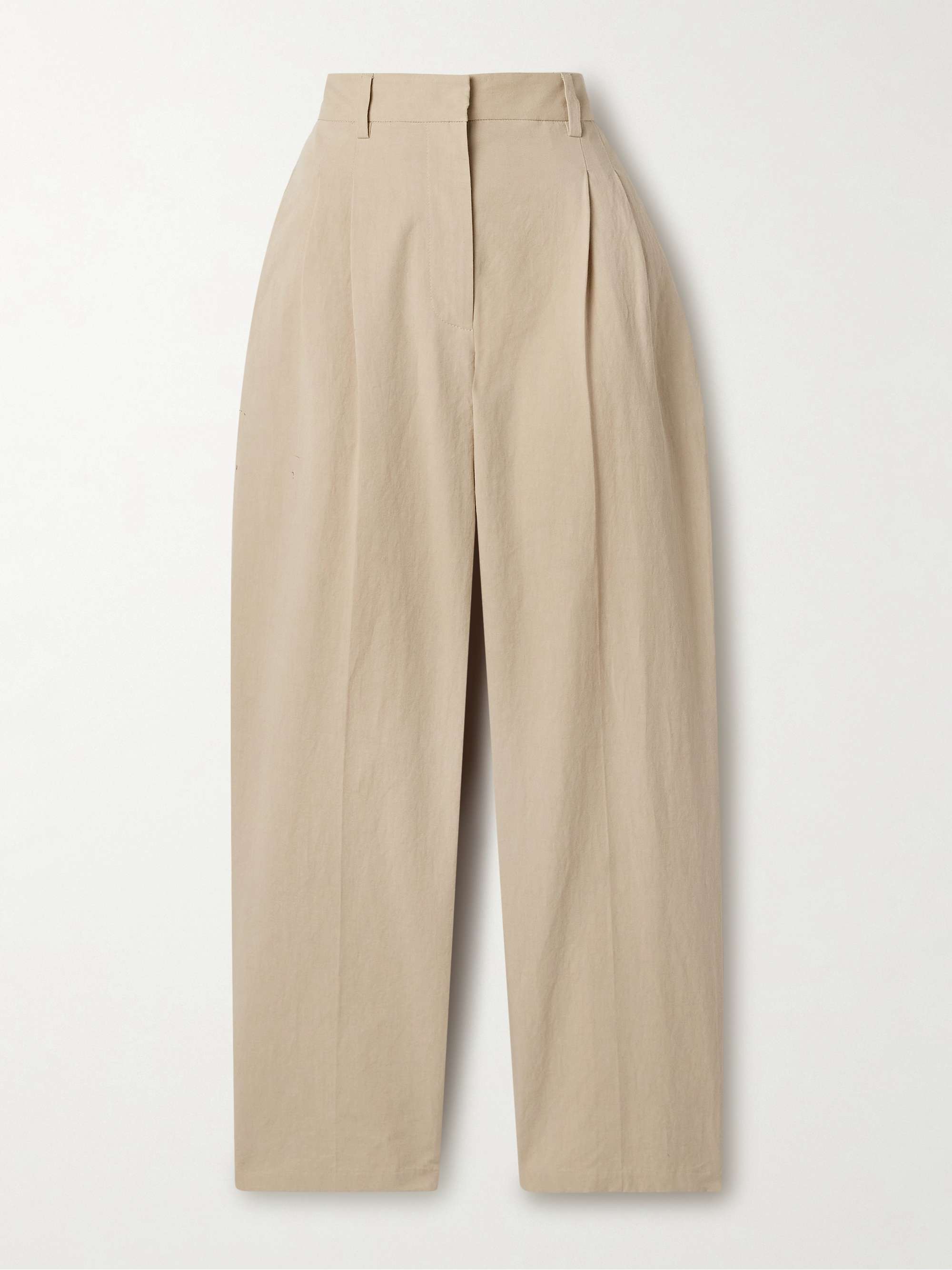 Lilas pleated cotton-blend twill tapered pants view