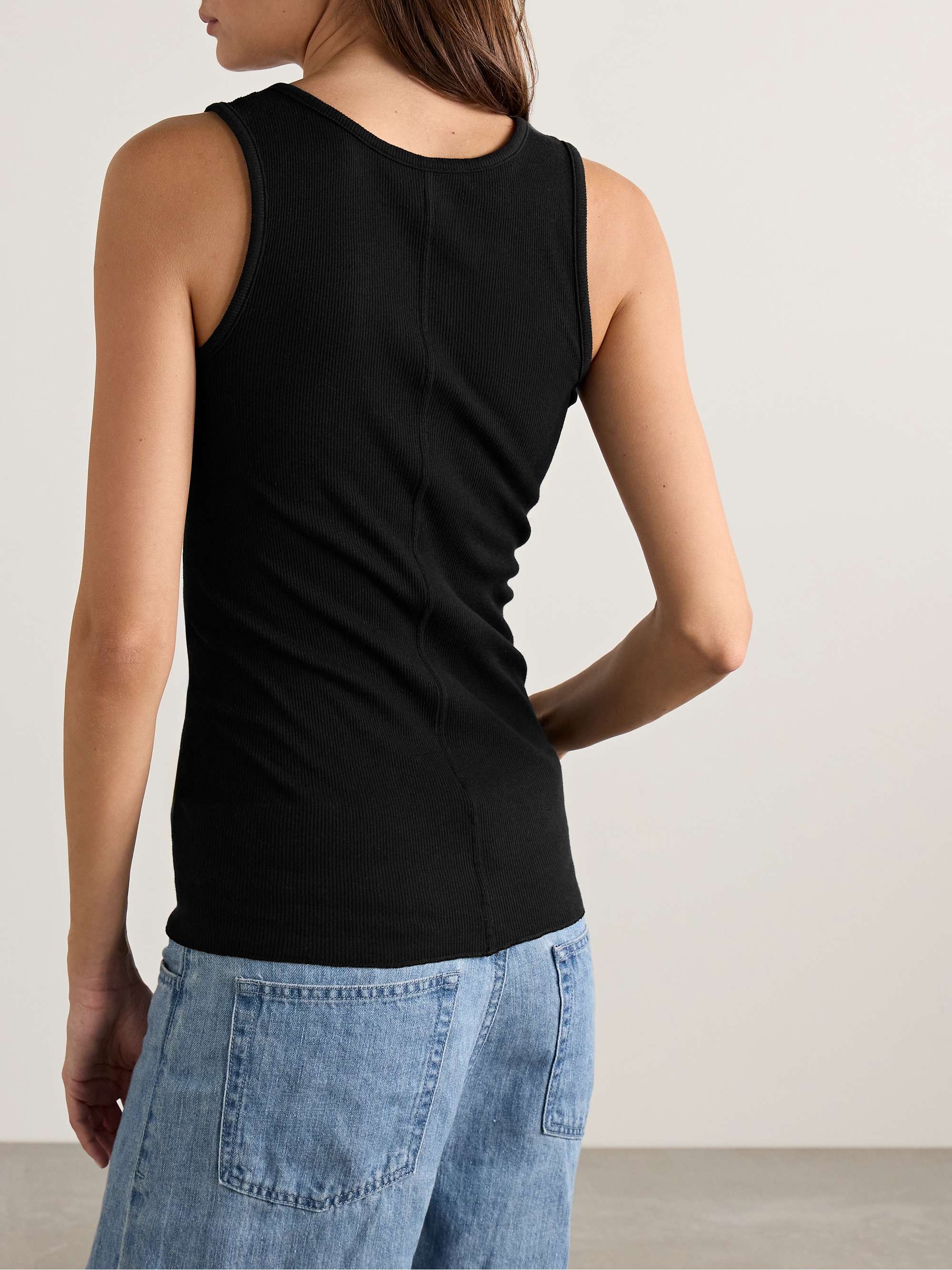 Mansel ribbed cotton-blend tank view