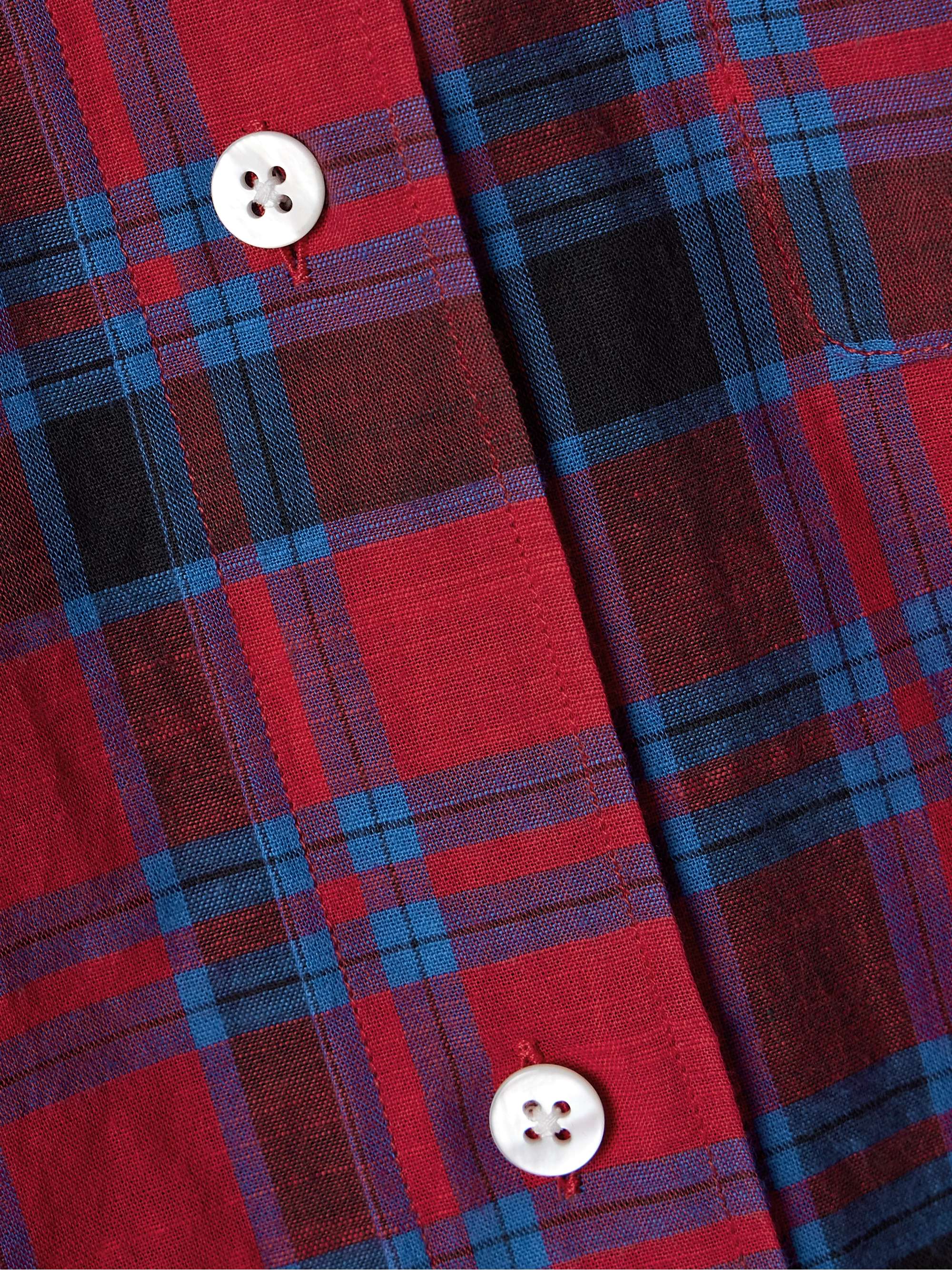 Nesson oversized checked cotton-voile shirt view
