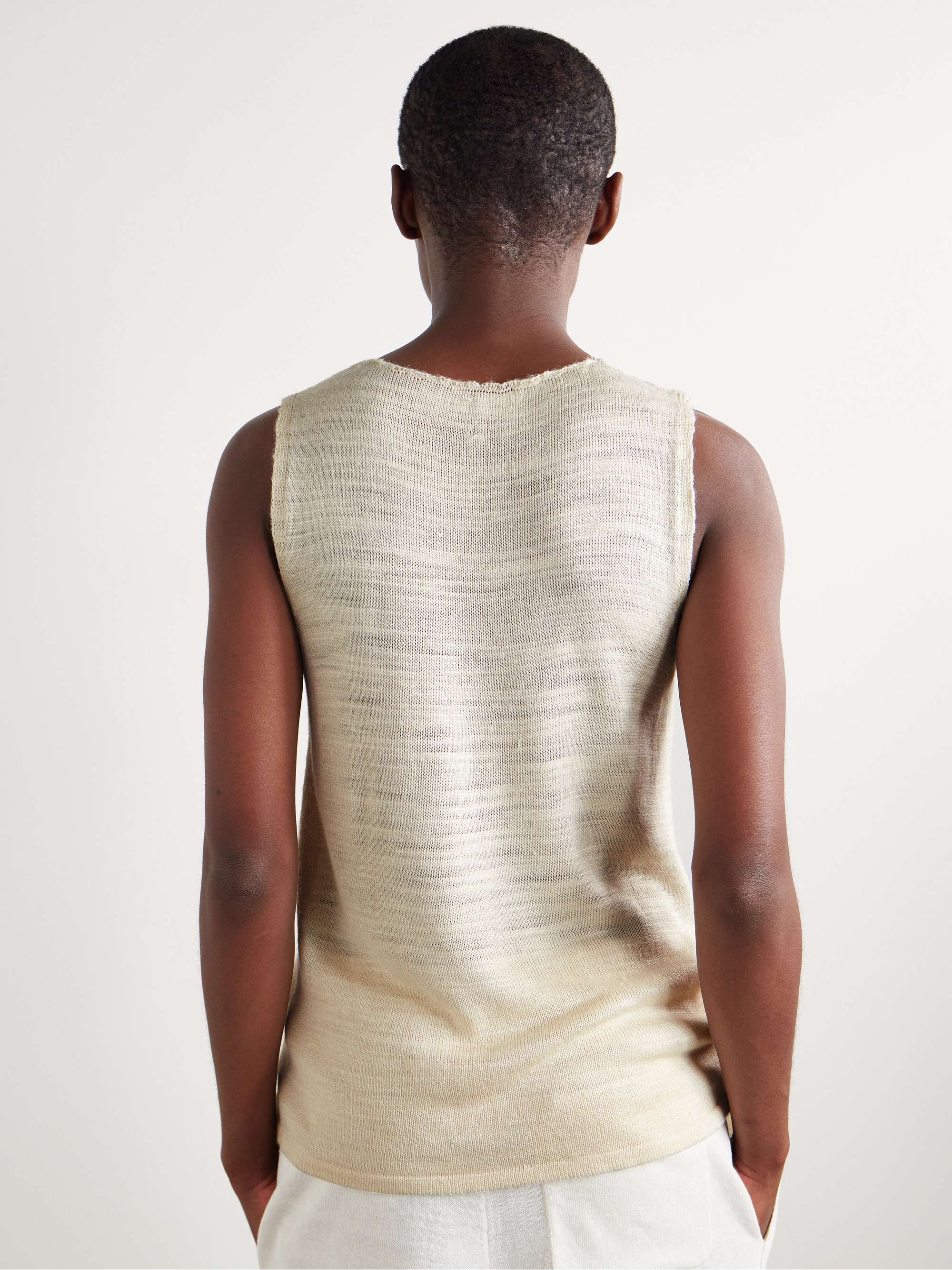 Juyah open-knit silk tank view