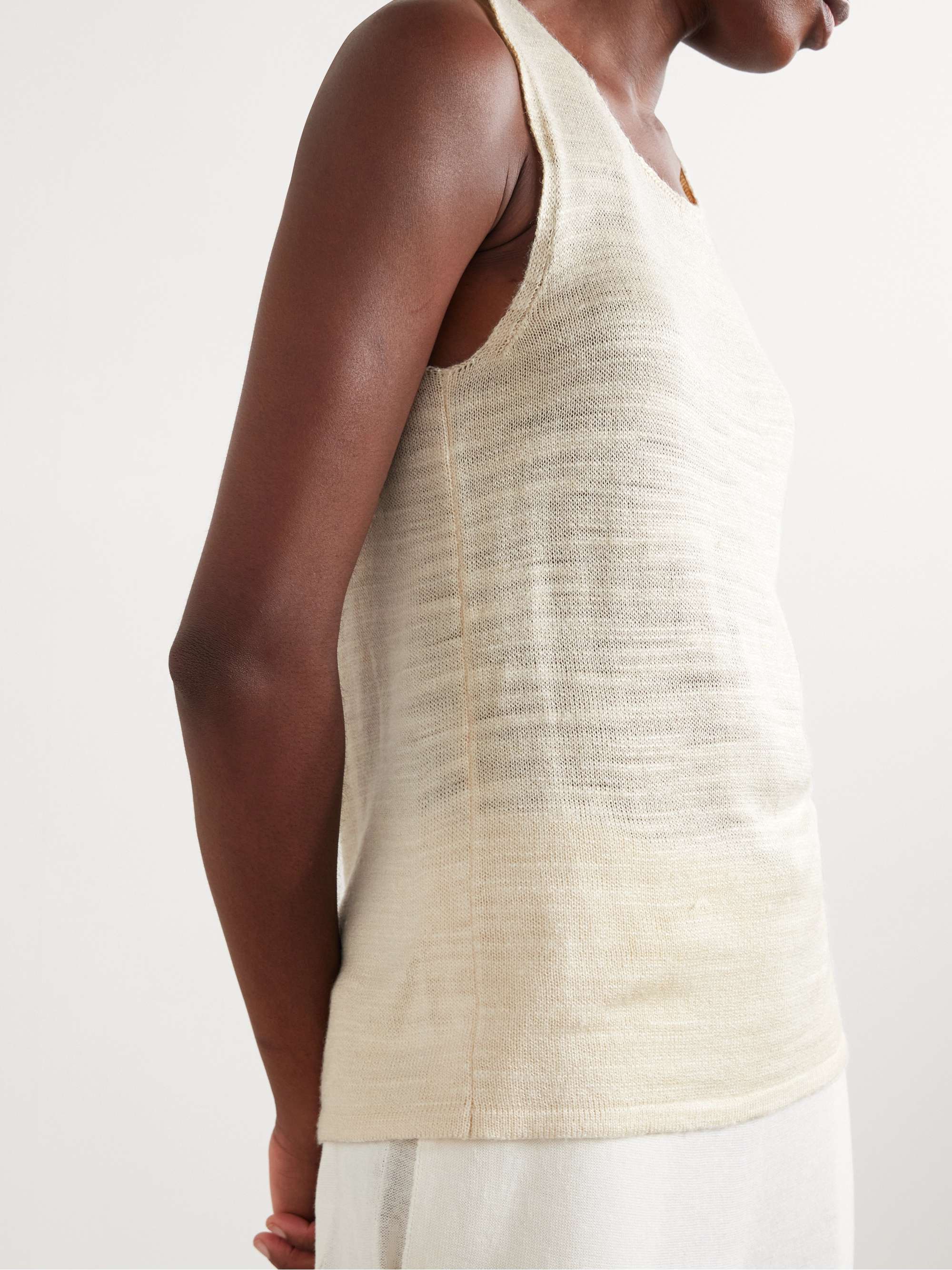 Juyah open-knit silk tank view