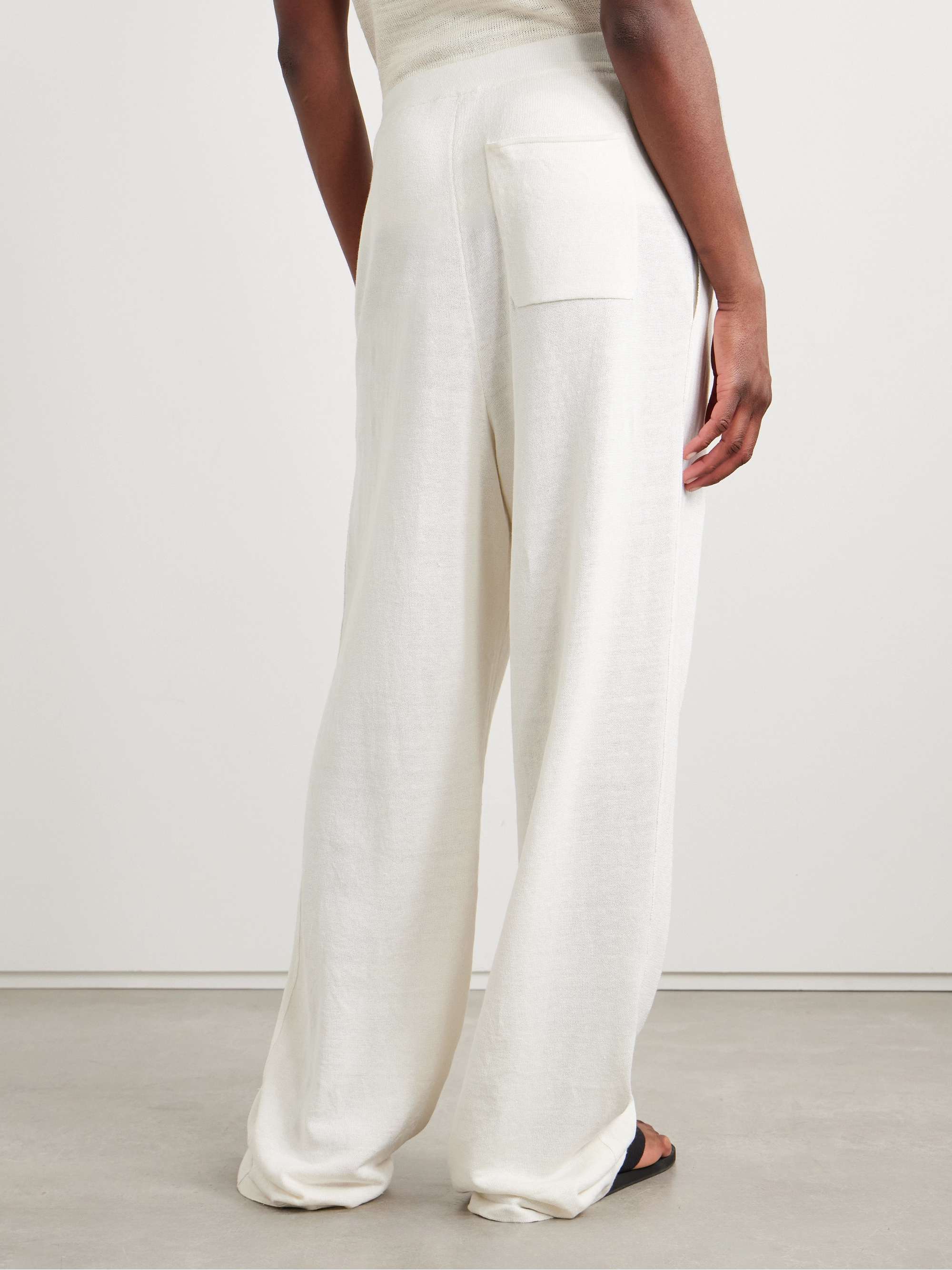 Jory linen-blend wide-leg pants view