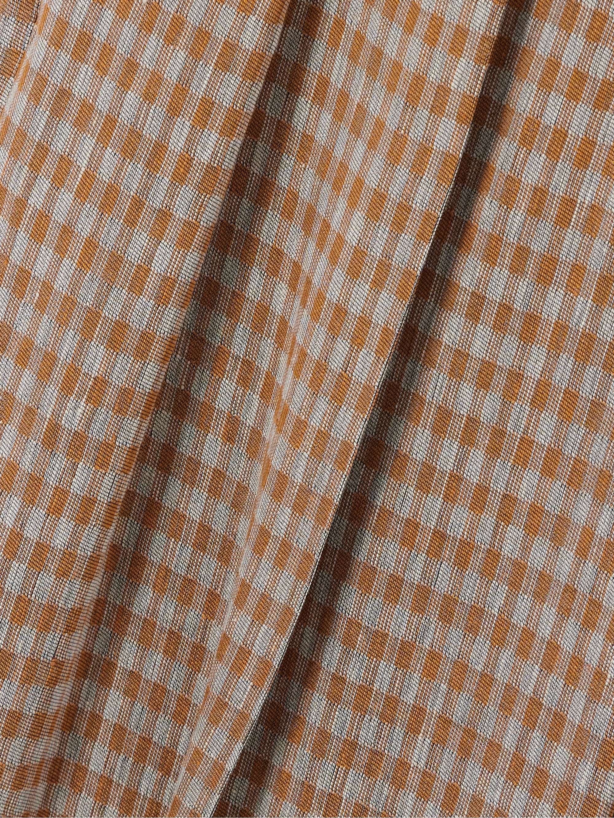 Sherry pleated checked linen-blend wide-leg pants view