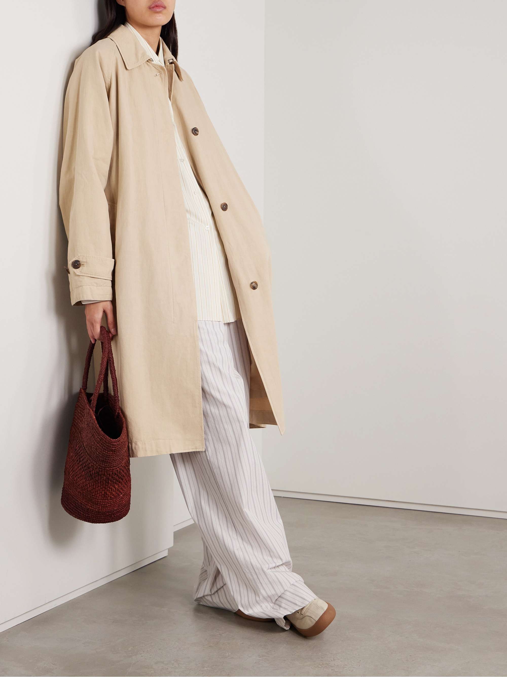 Caster oversized striped cotton-poplin shirt view
