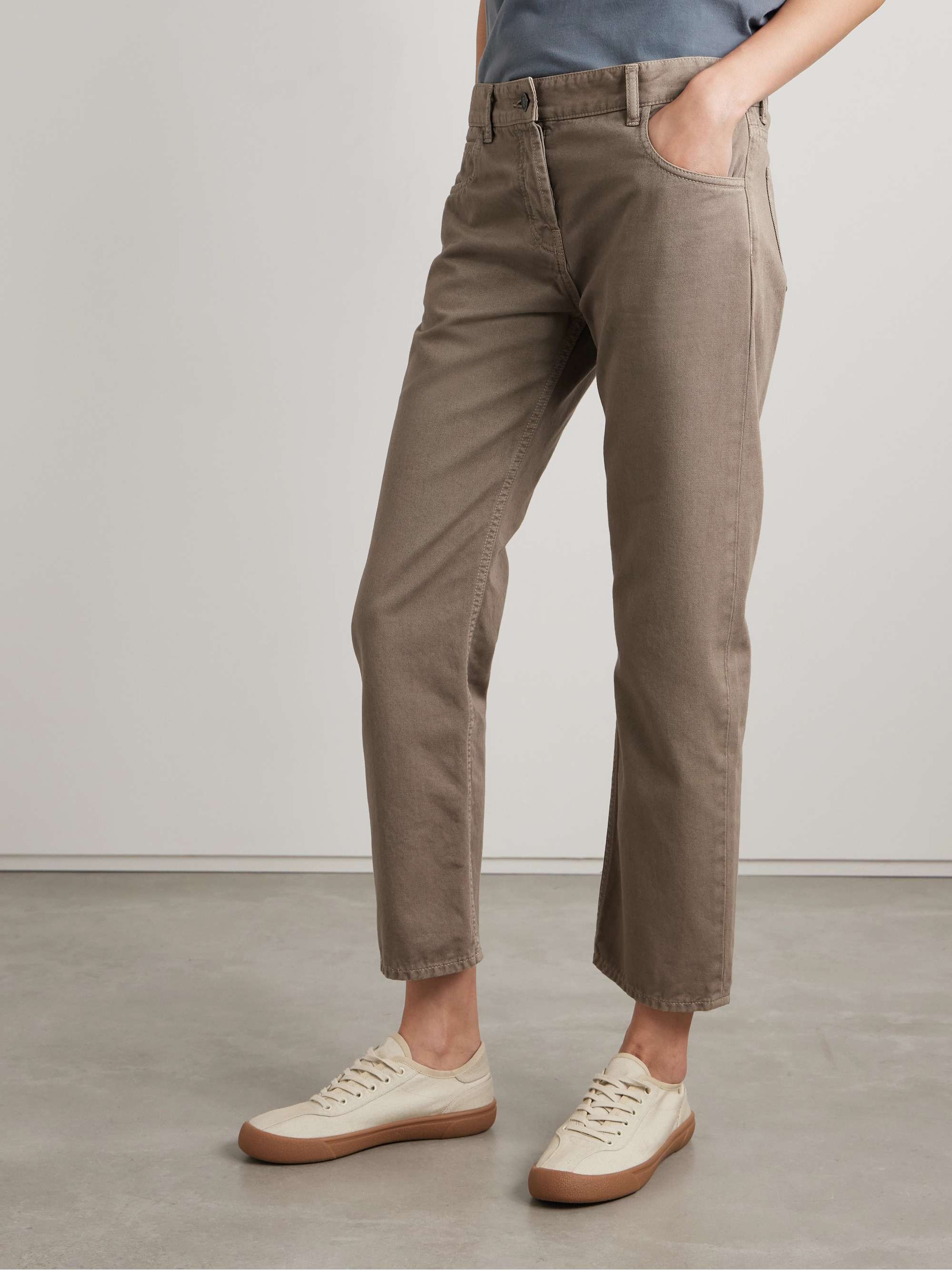 Riaco cropped low-rise straight-leg jeans view