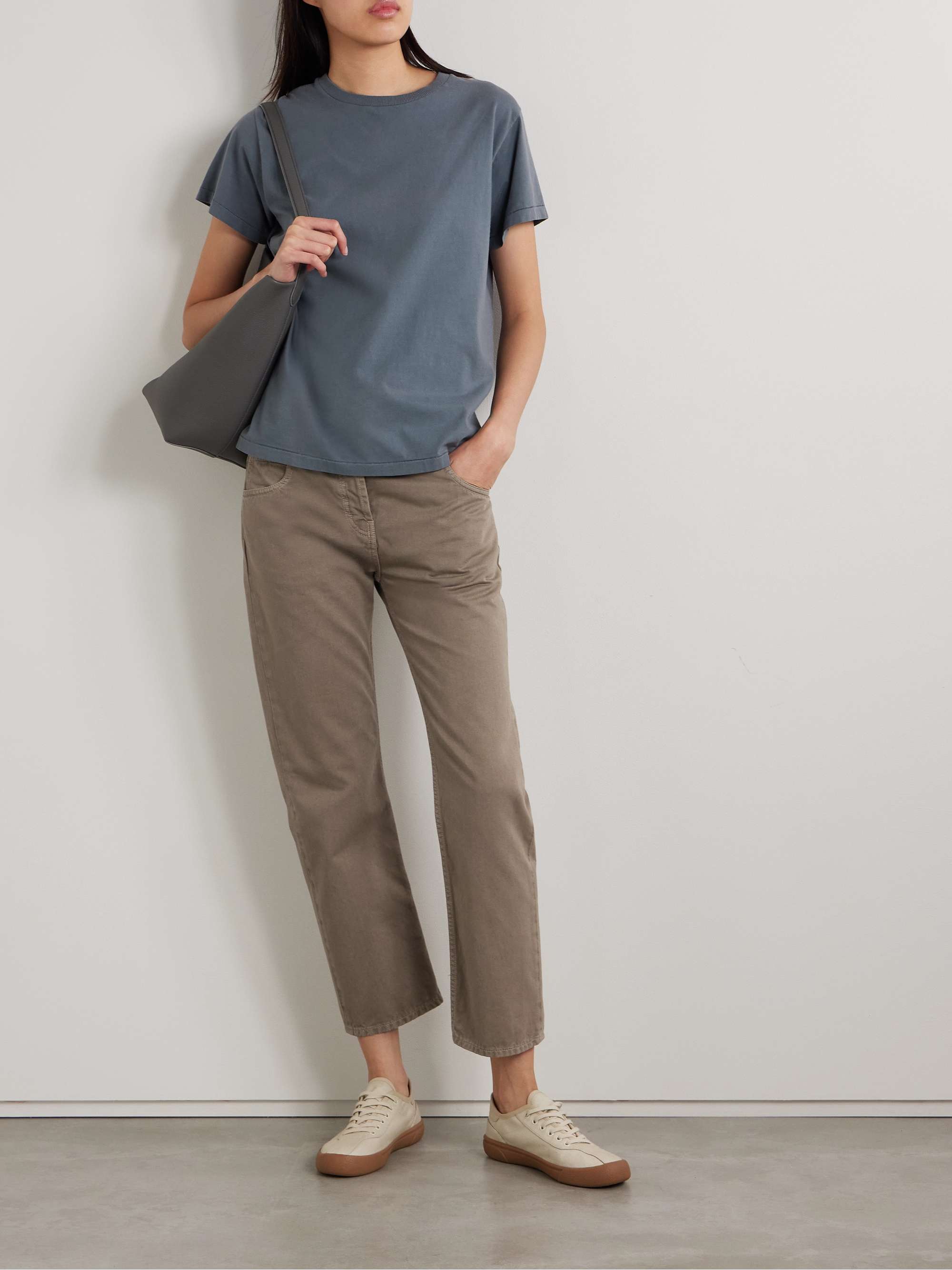 Riaco cropped low-rise straight-leg jeans view