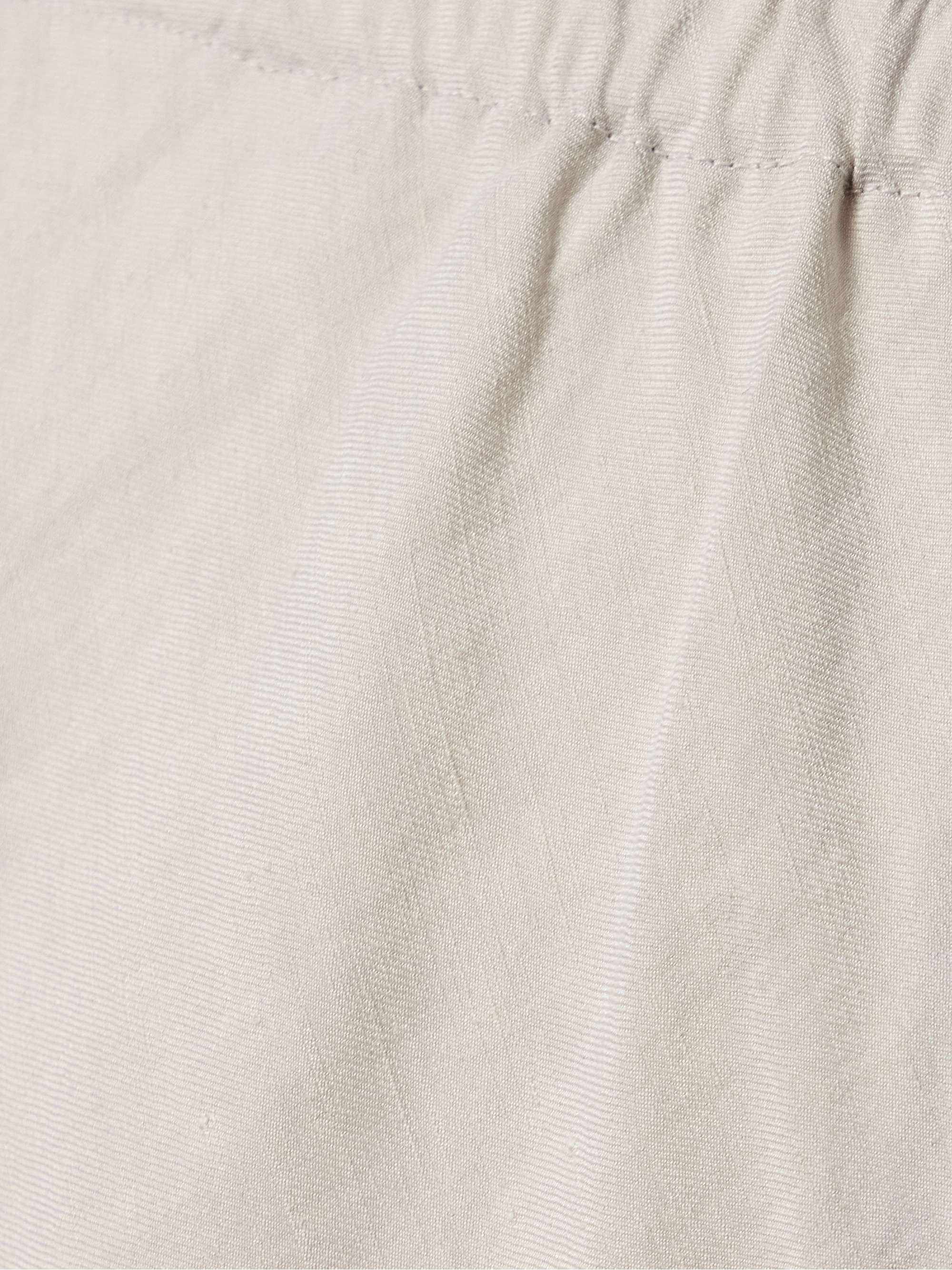 Gala silk and linen-blend wide-leg pants view