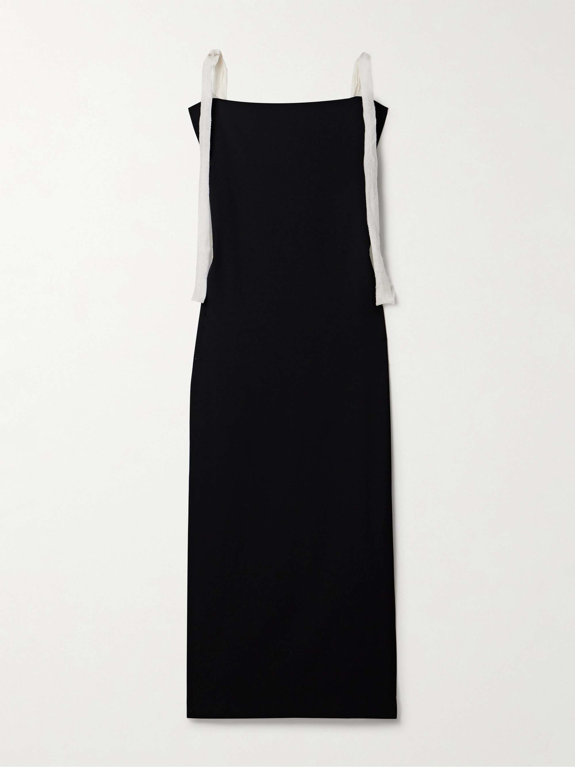Giuliessa silk organza-trimmed wool-twill midi dress view