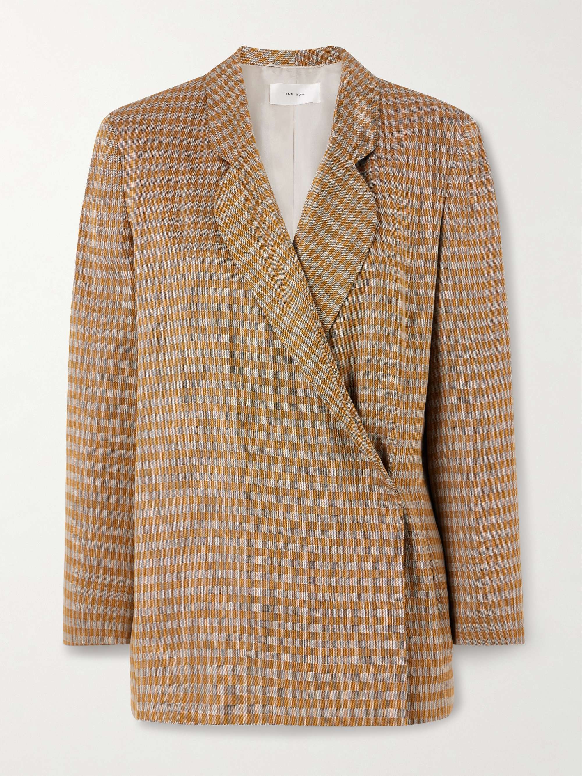 Jeremiah checked linen-blend blazer view