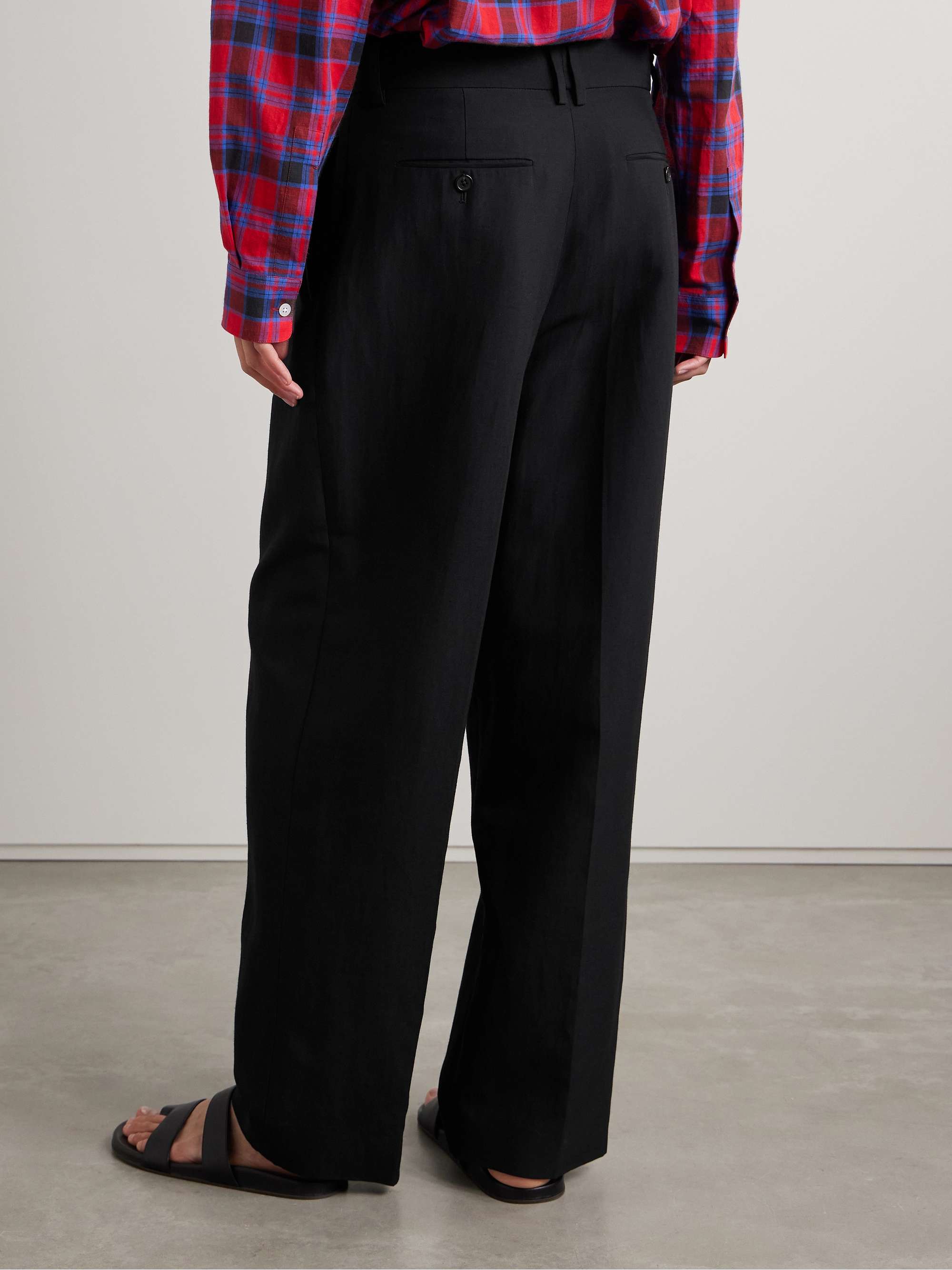 Lilas pleated wool-blend twill tapered pants view