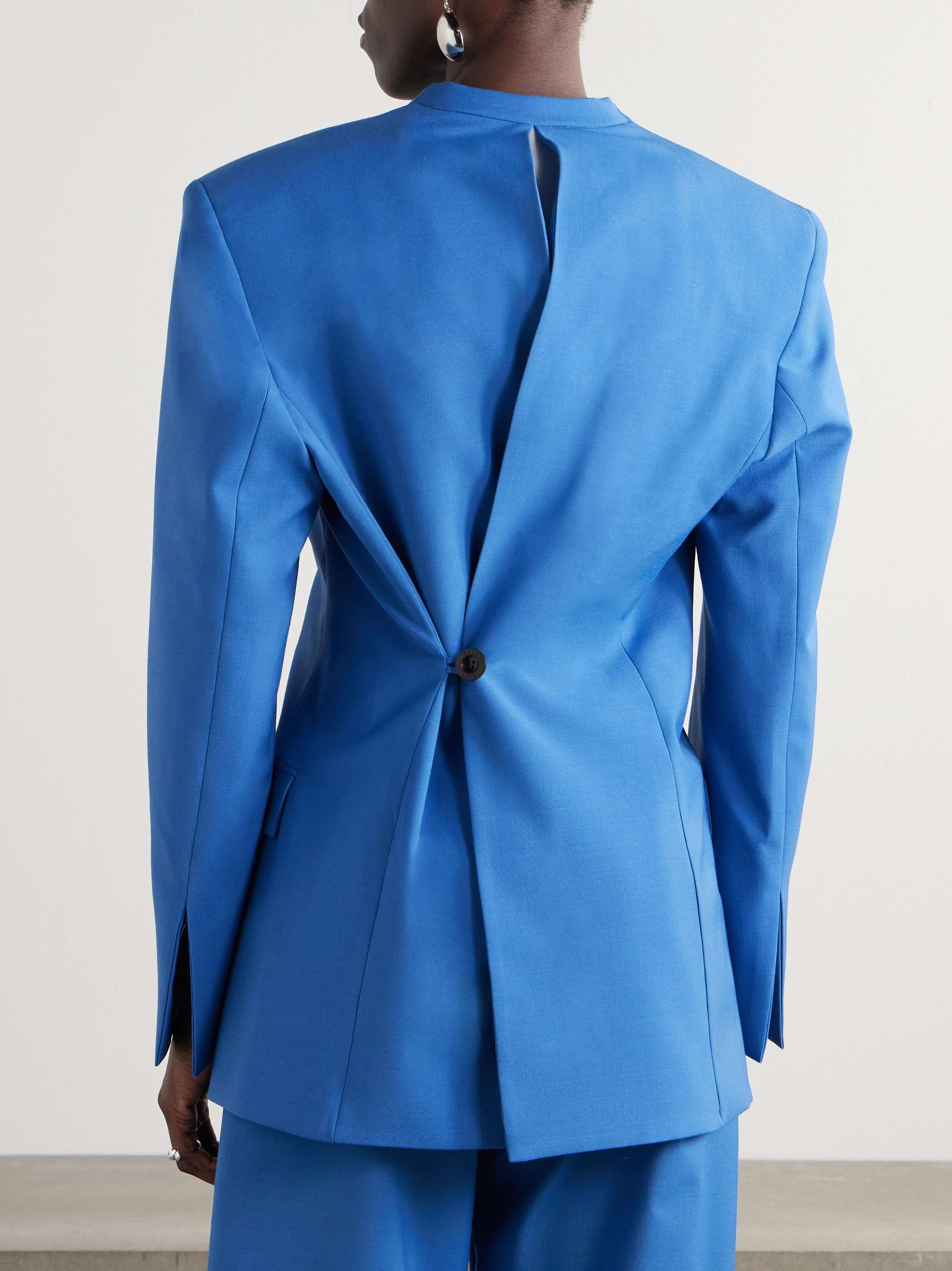 Homme double-breasted oversized woven blazer view