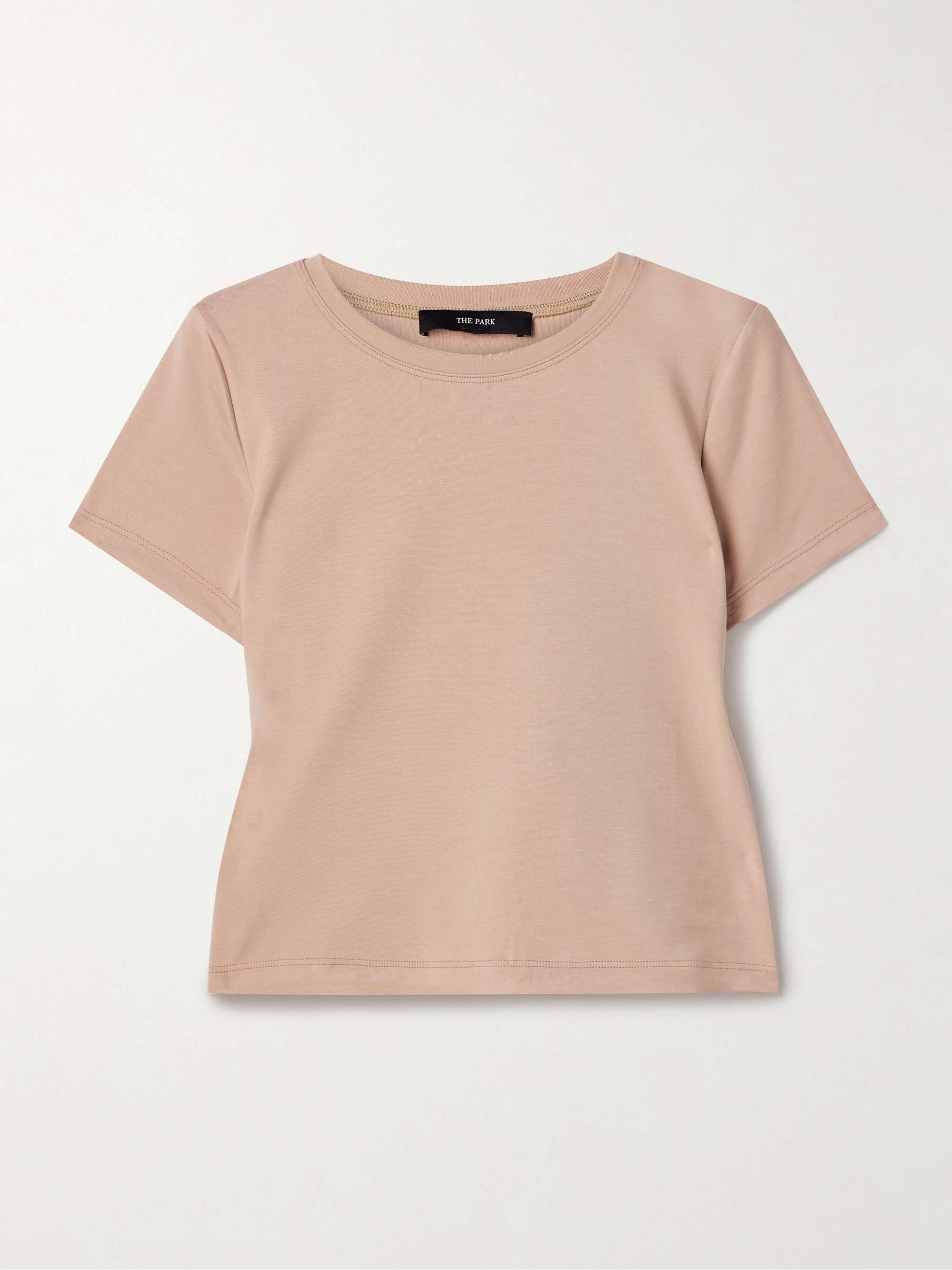 Lia cropped stretch-TENCEL™ Lyocell jersey T-shirt view
