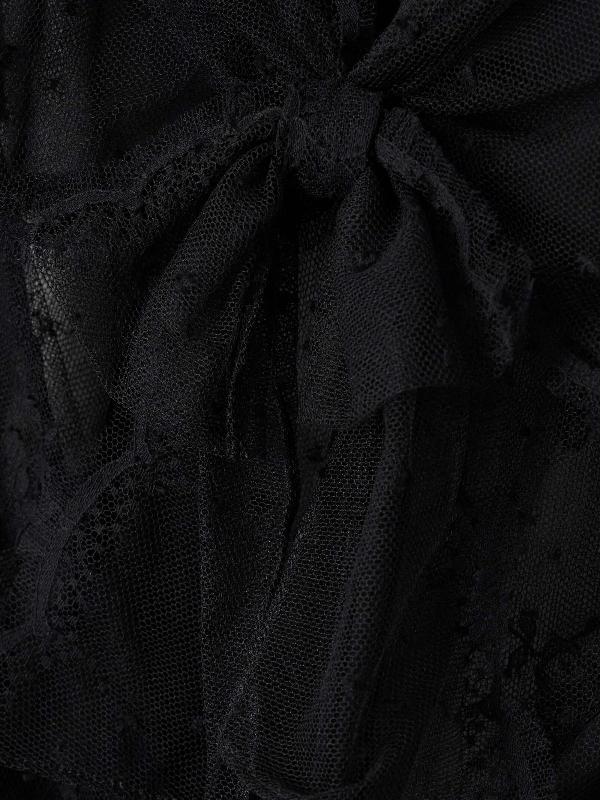 Chantilly lace and silk gown view