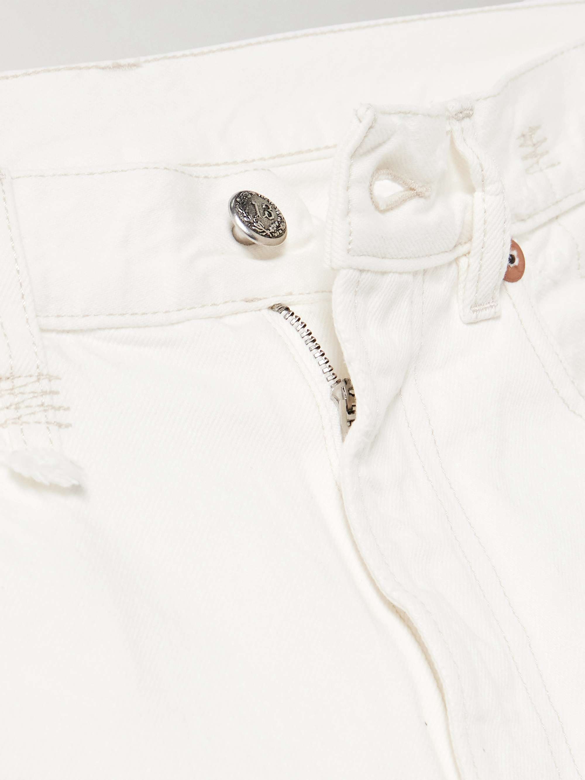 Distressed high-rise boyfriend jeans view