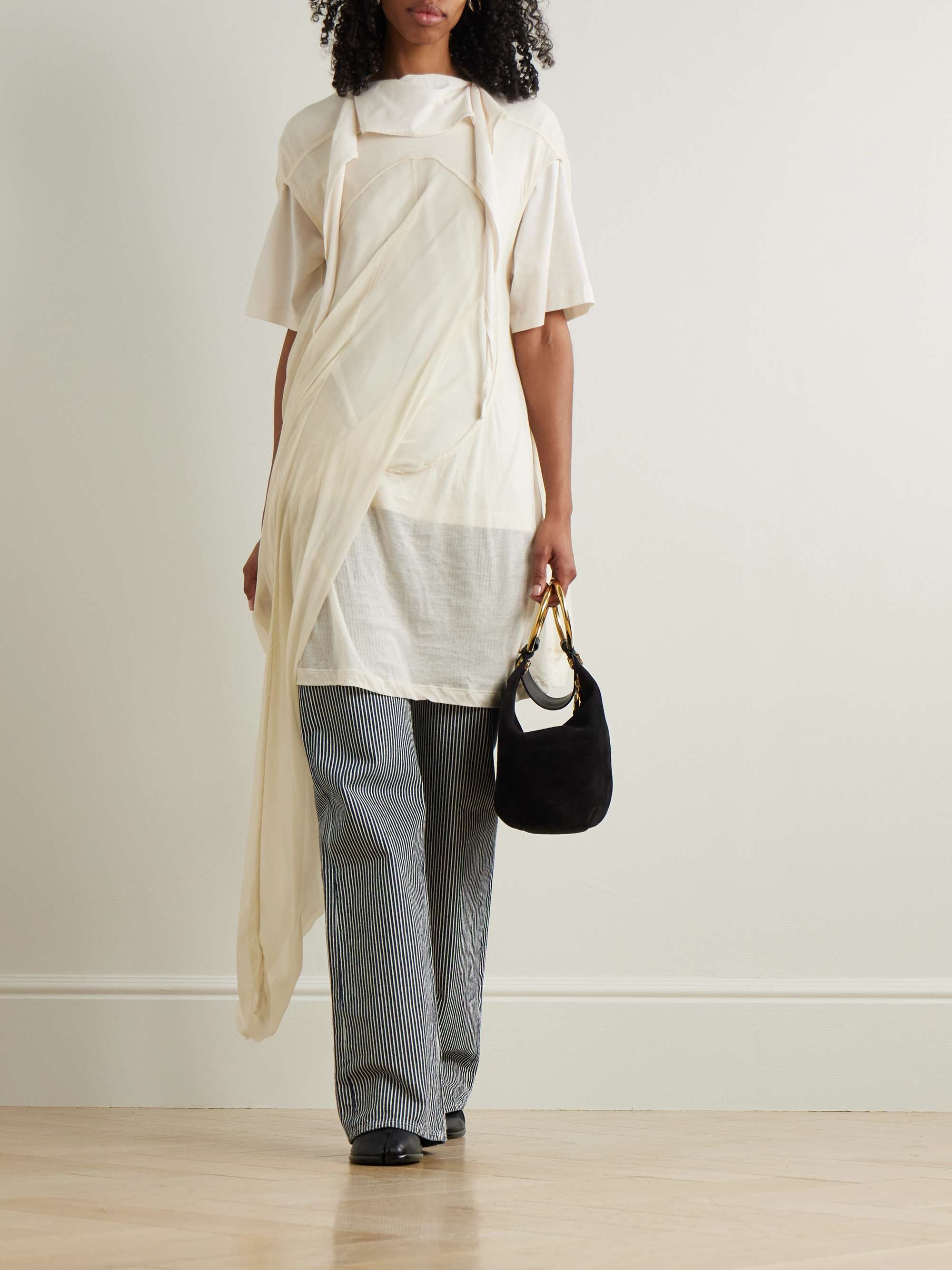 Jane striped high-rise wide-leg jeans view