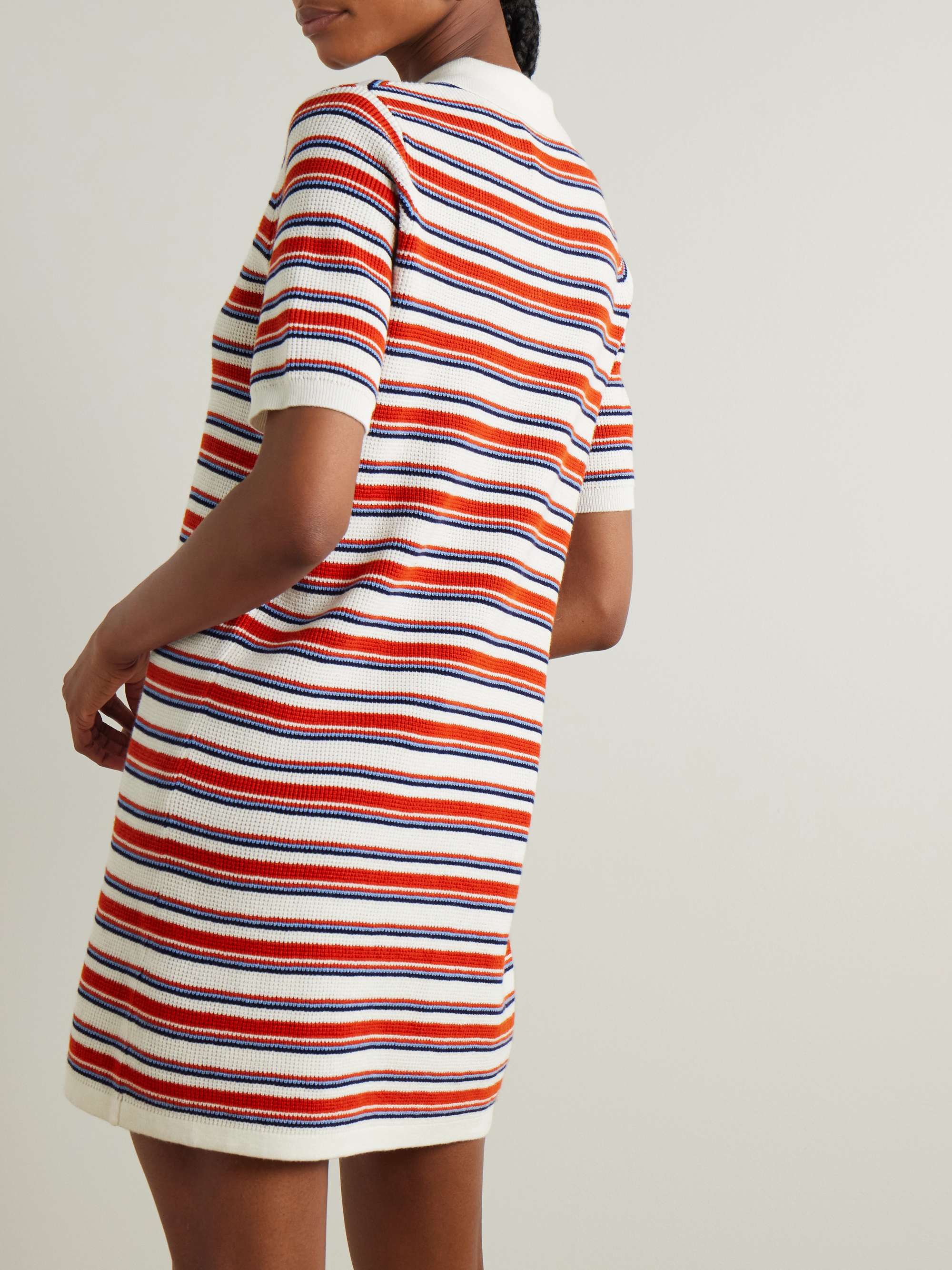 Solva striped cotton, silk and cashmere-blend mini dress view