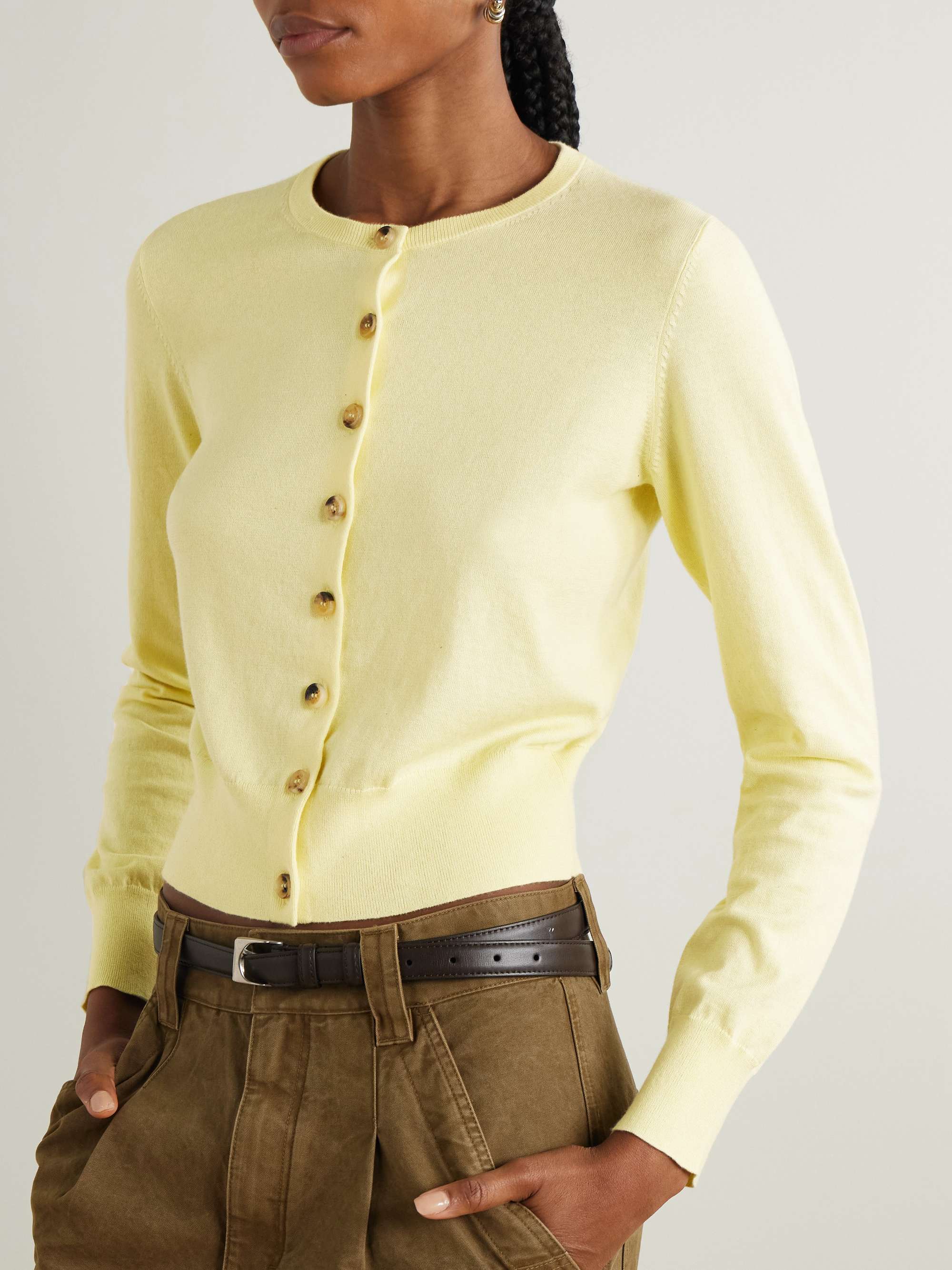 Marloes cotton, silk and cashmere-blend cardigan view