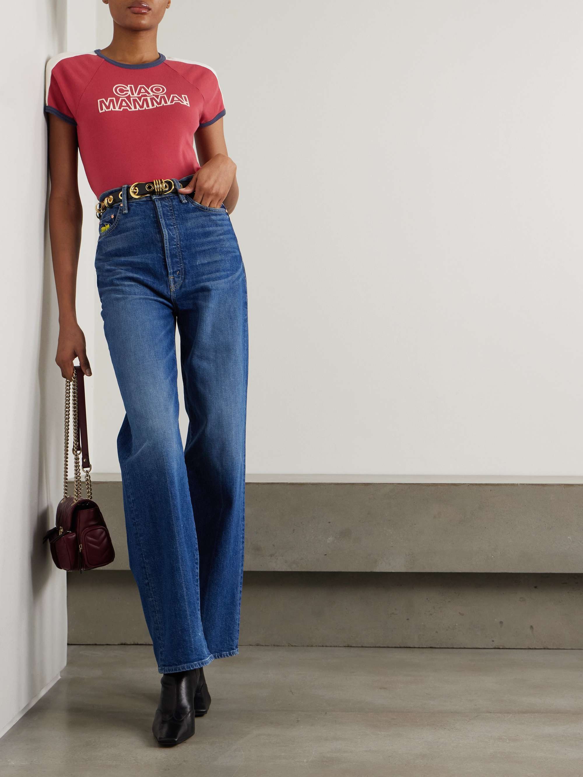 + La DoubleJ The Itty Bitty printed cotton-jersey T-shirt view